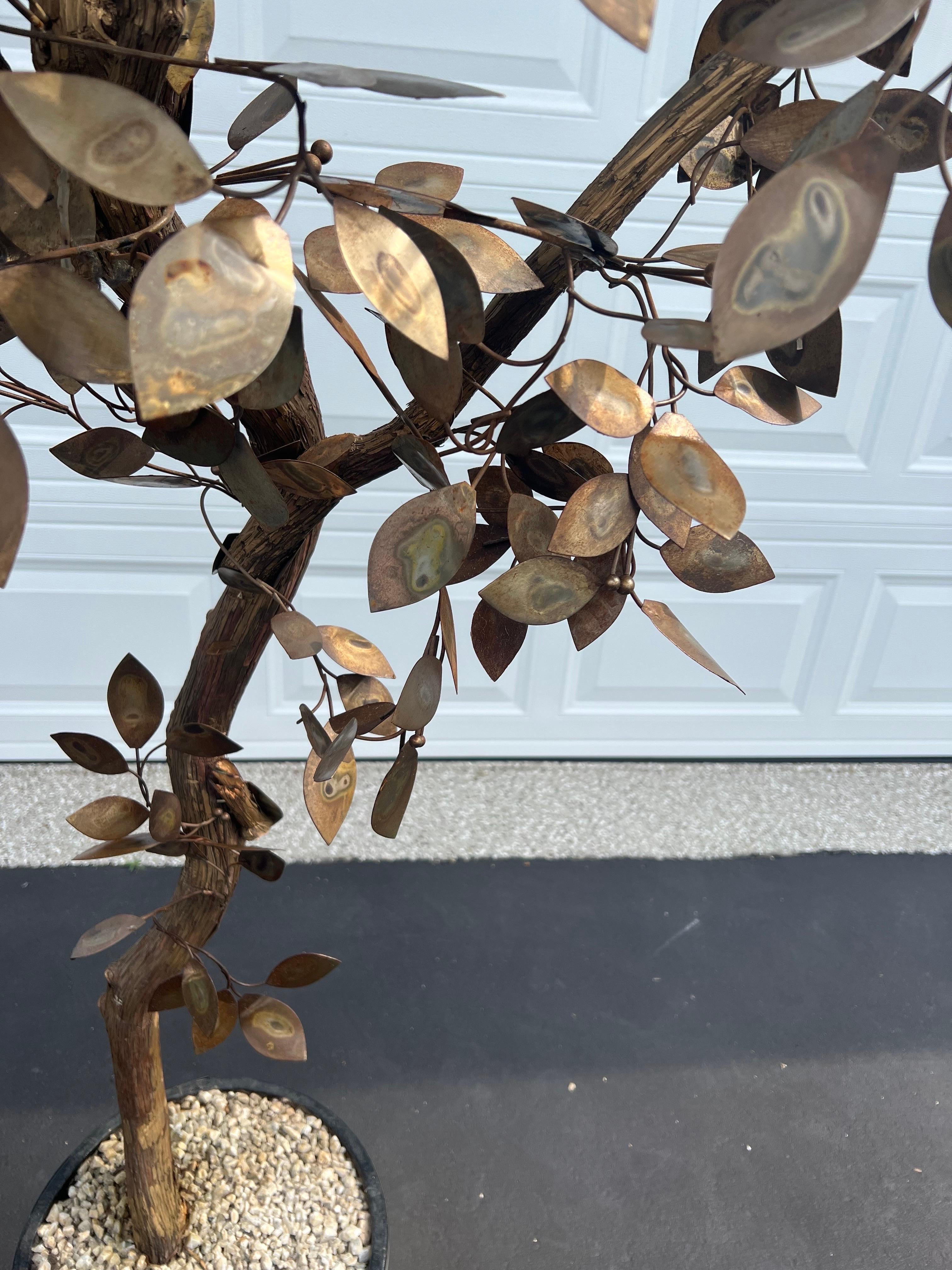 Legno Albero in stile Mid Century Modern in metallo misto Curtis Jere in vendita