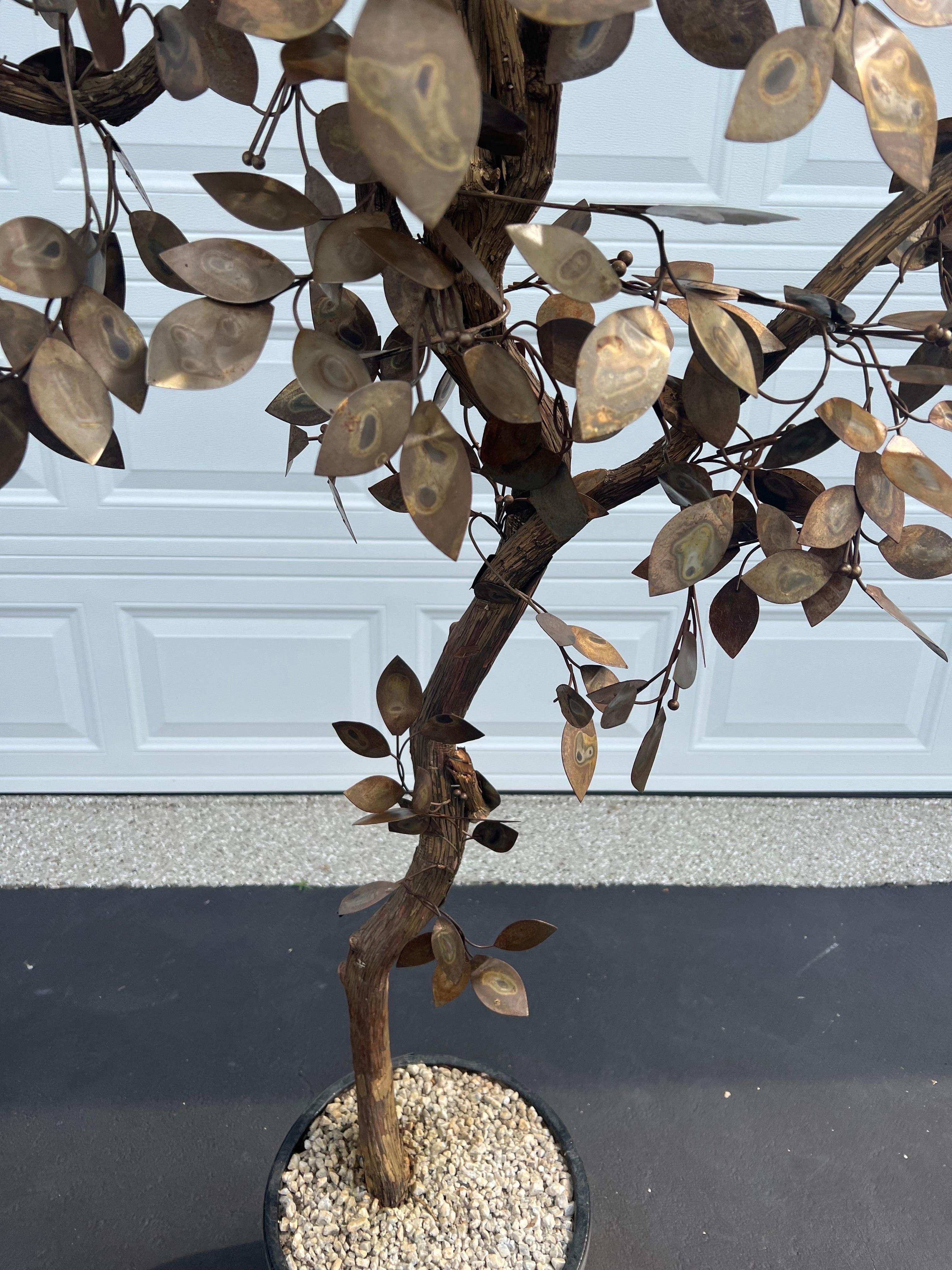 Albero in stile Mid Century Modern in metallo misto Curtis Jere in vendita 1