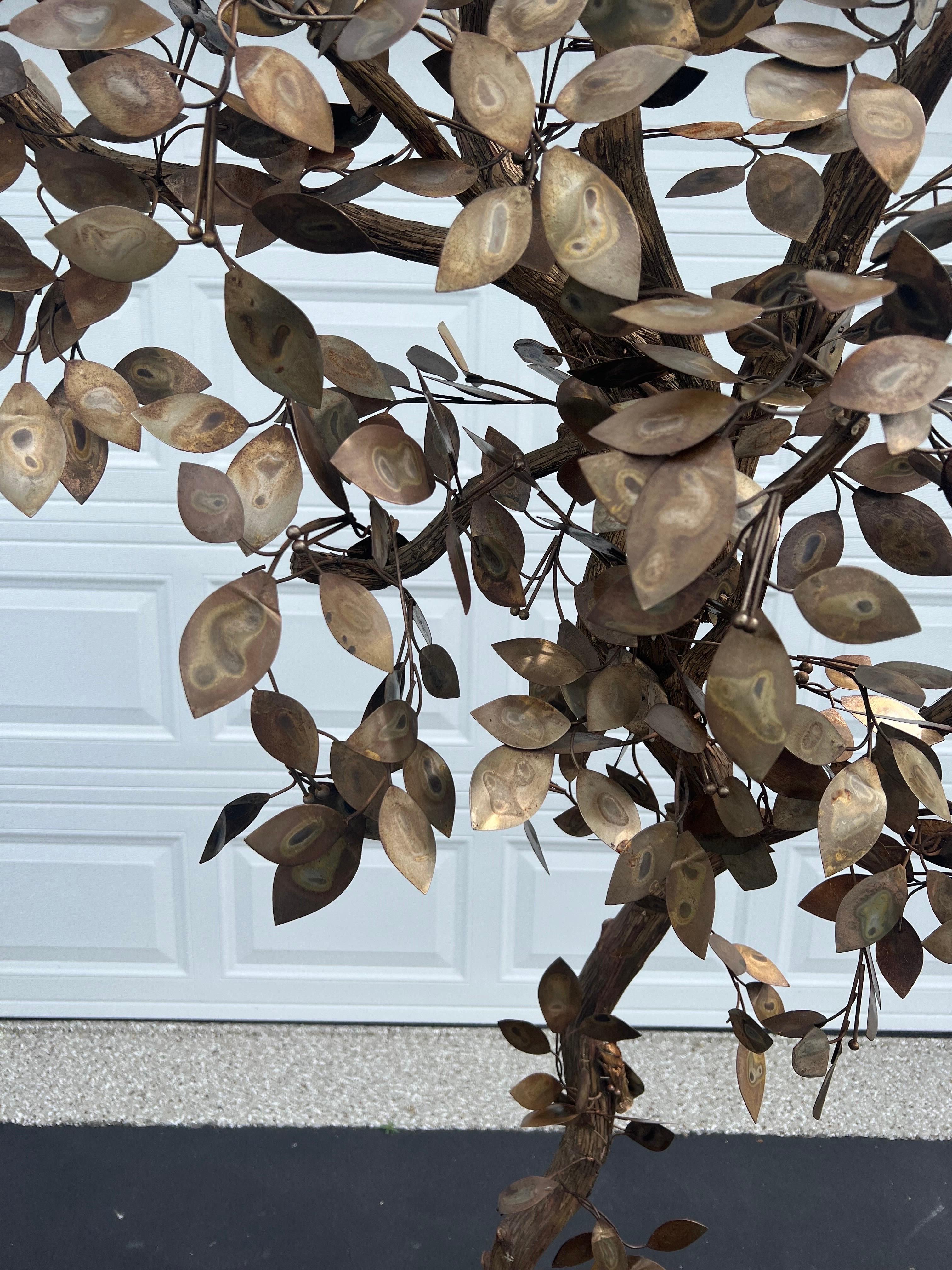 Albero in stile Mid Century Modern in metallo misto Curtis Jere in vendita 2