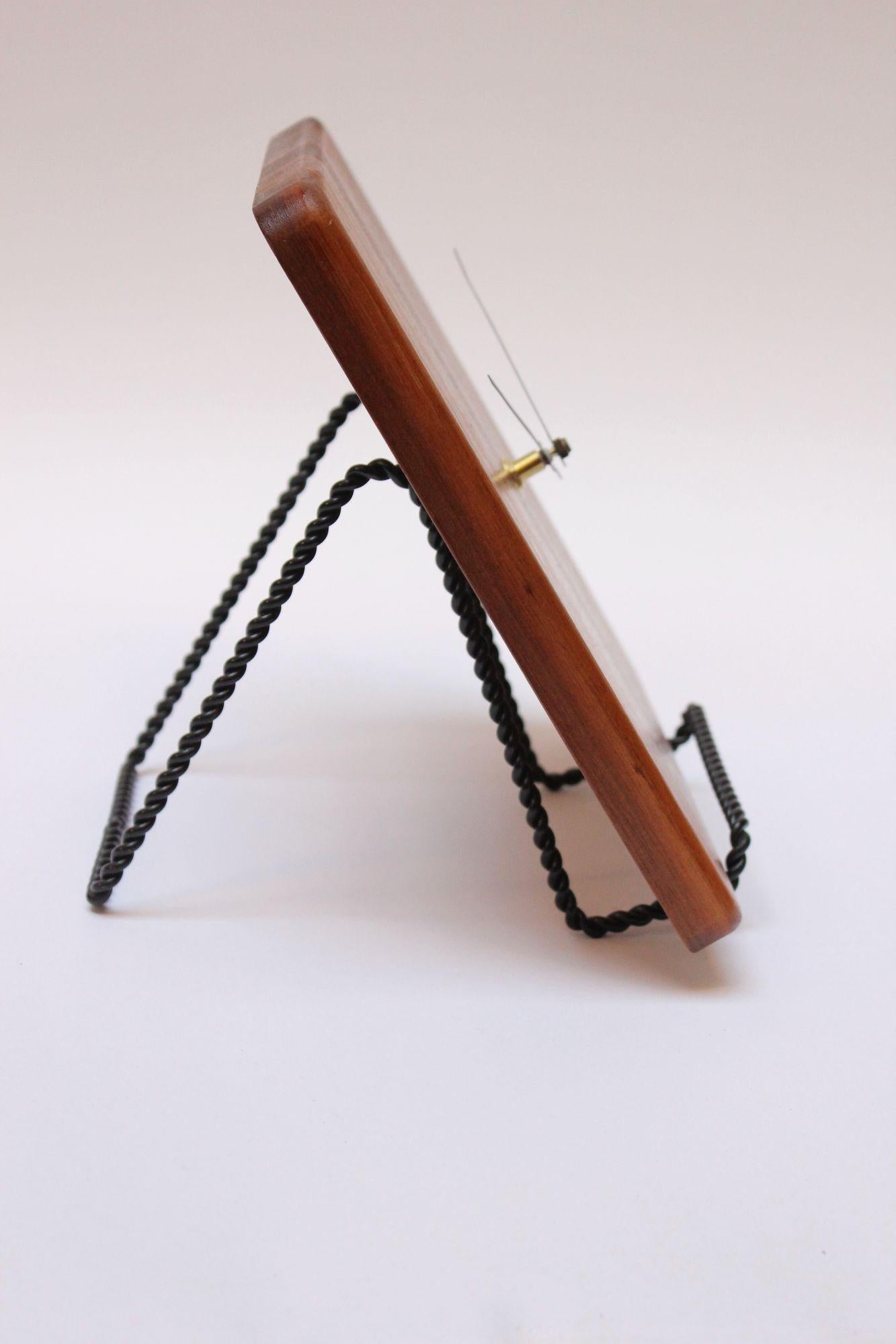 Mid-Century Modern Horloge murale en bois mlang moderne du milieu du sicle en vente