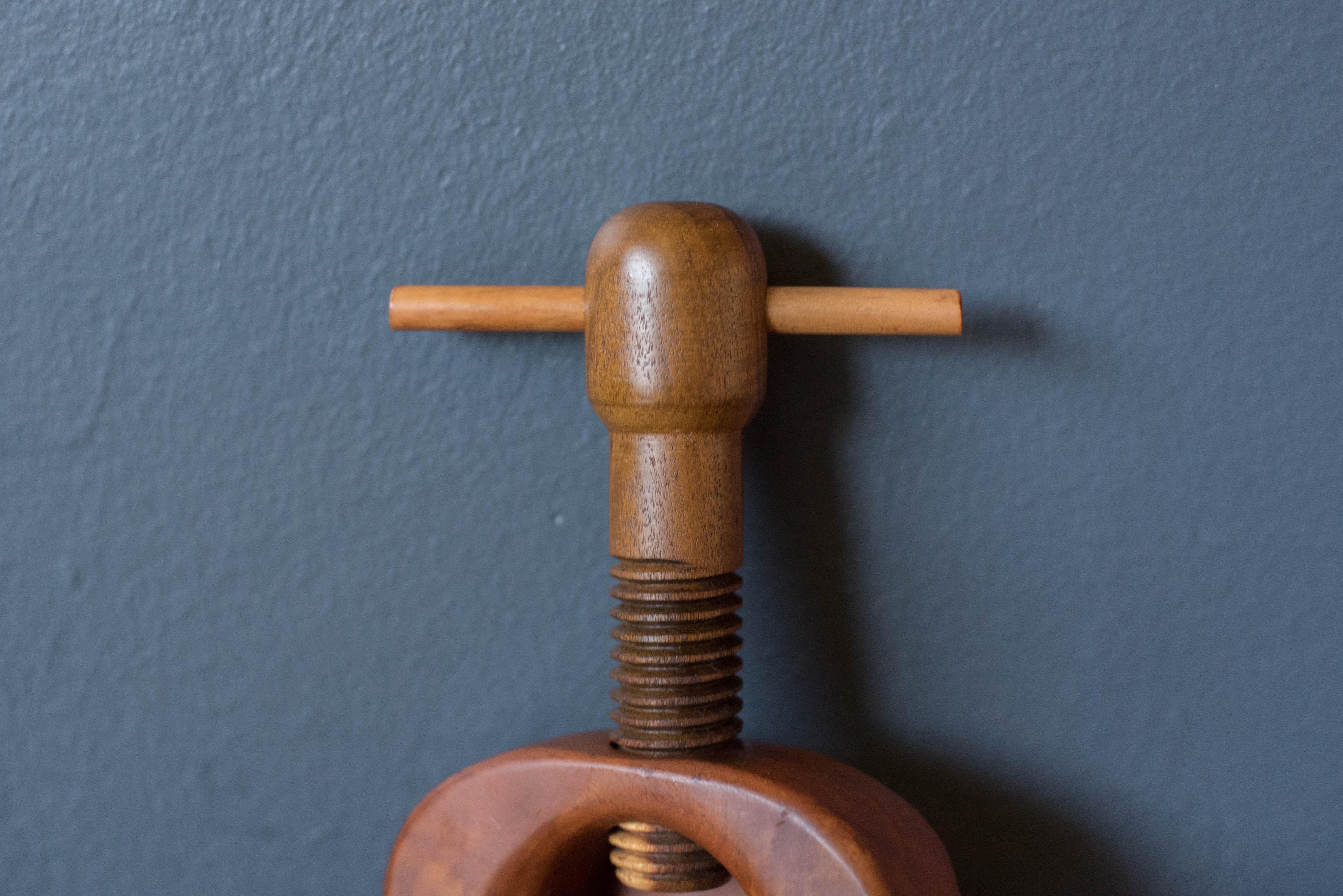 Mid-Century Modern Mixed Wood Walnut Nutcracker In Good Condition In San Jose, CA