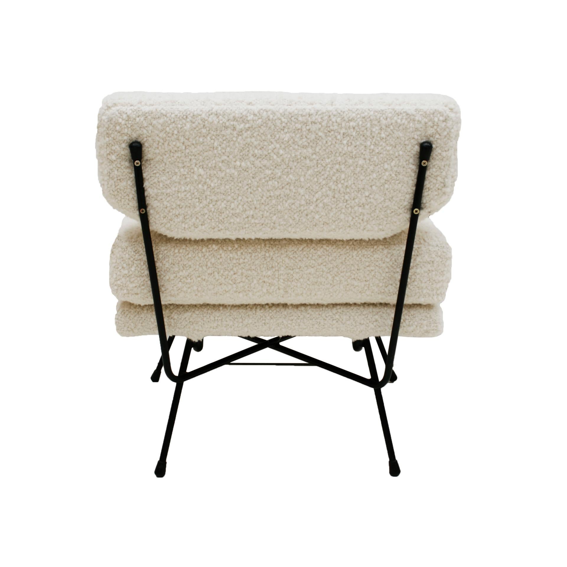 Metal Mid-Century Modern Mod Elettra Armchair Designed by B.B.P.R Edited by Arflex For Sale