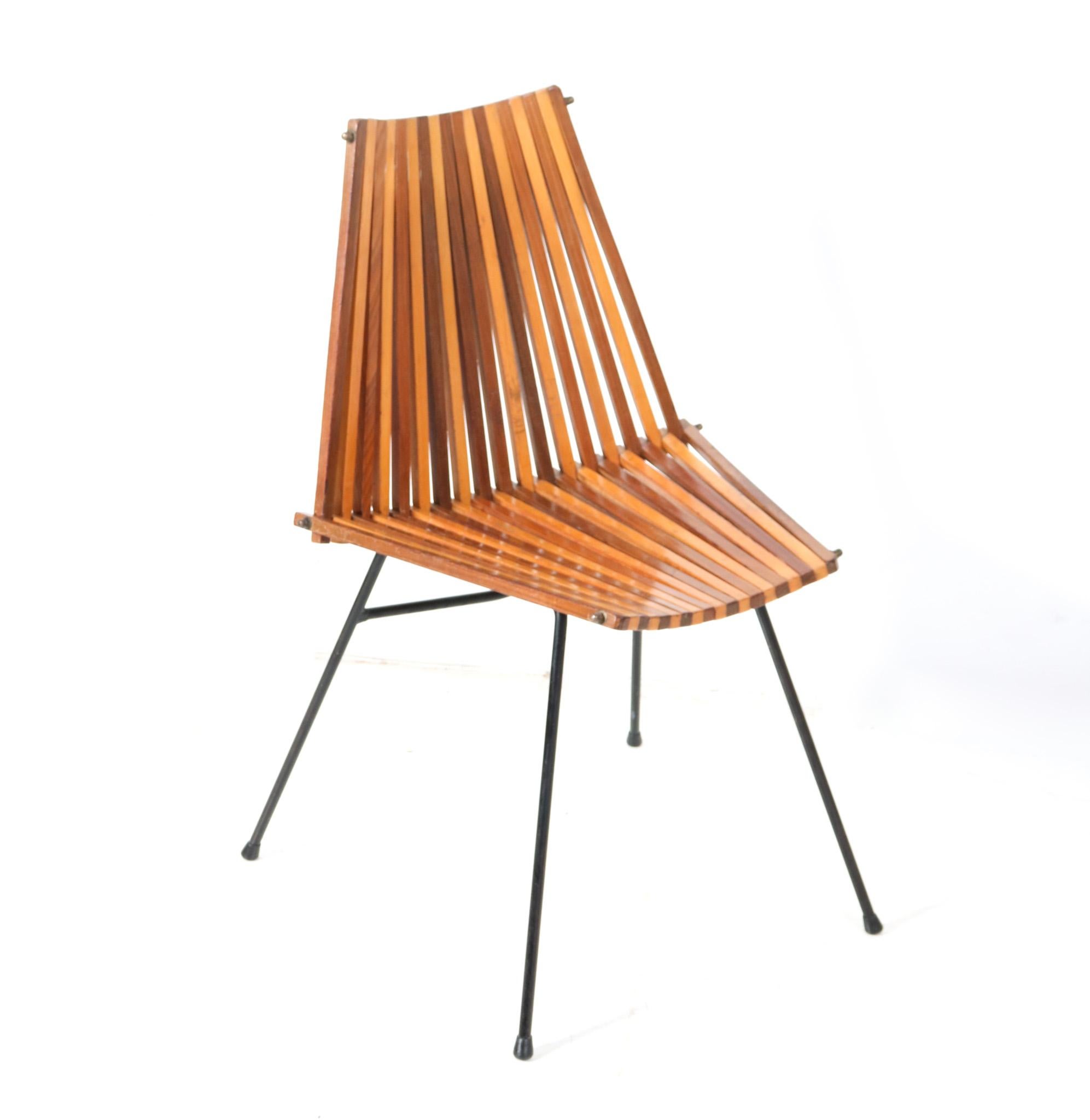 Mid-Century Modern Model 218 Side Chair von Dirk van Sliedregt für Rohé, 1961 (Niederländisch) im Angebot