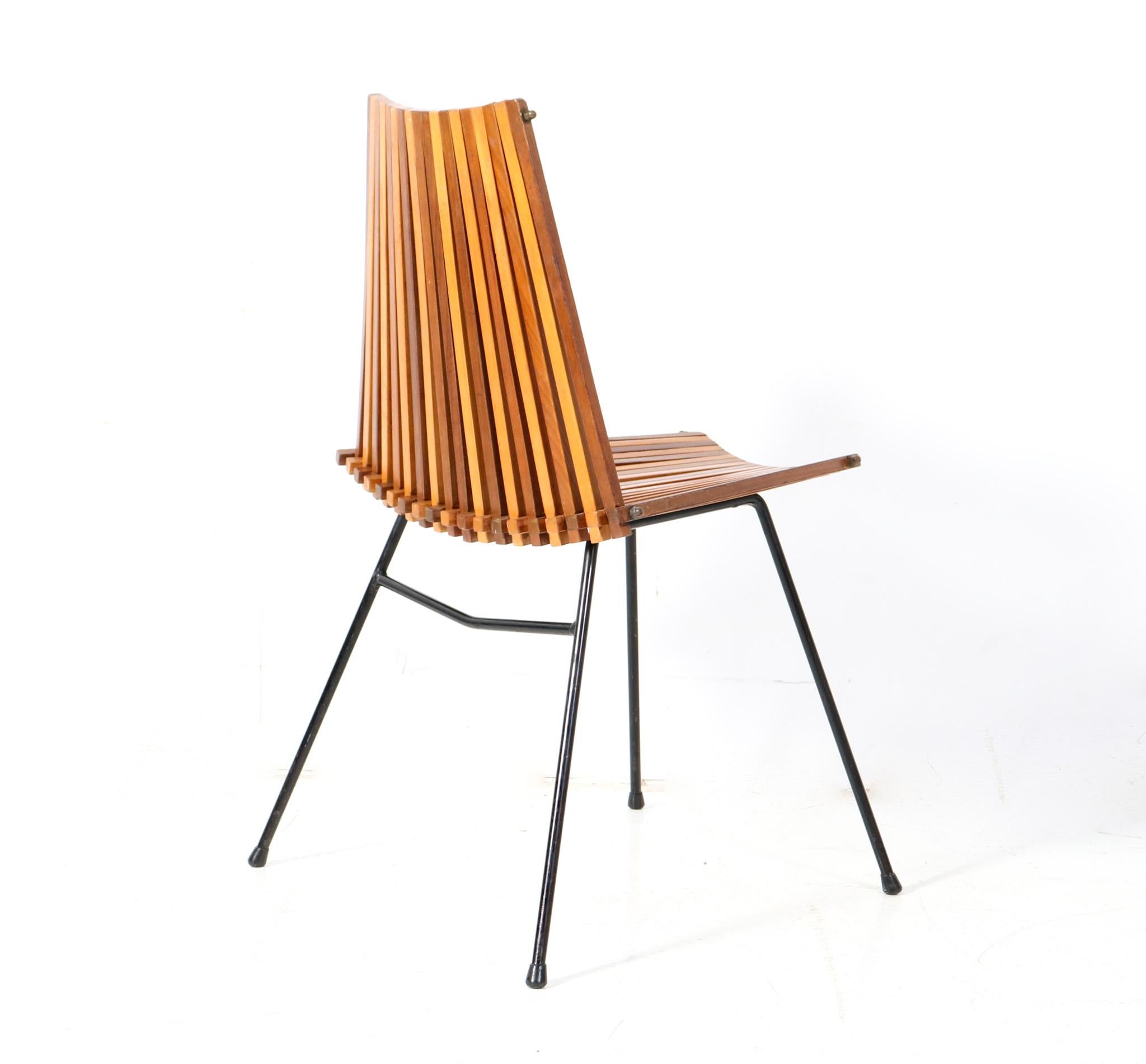 Mid-Century Modern Model 218 Side Chair von Dirk van Sliedregt für Rohé, 1961 (Lackiert) im Angebot