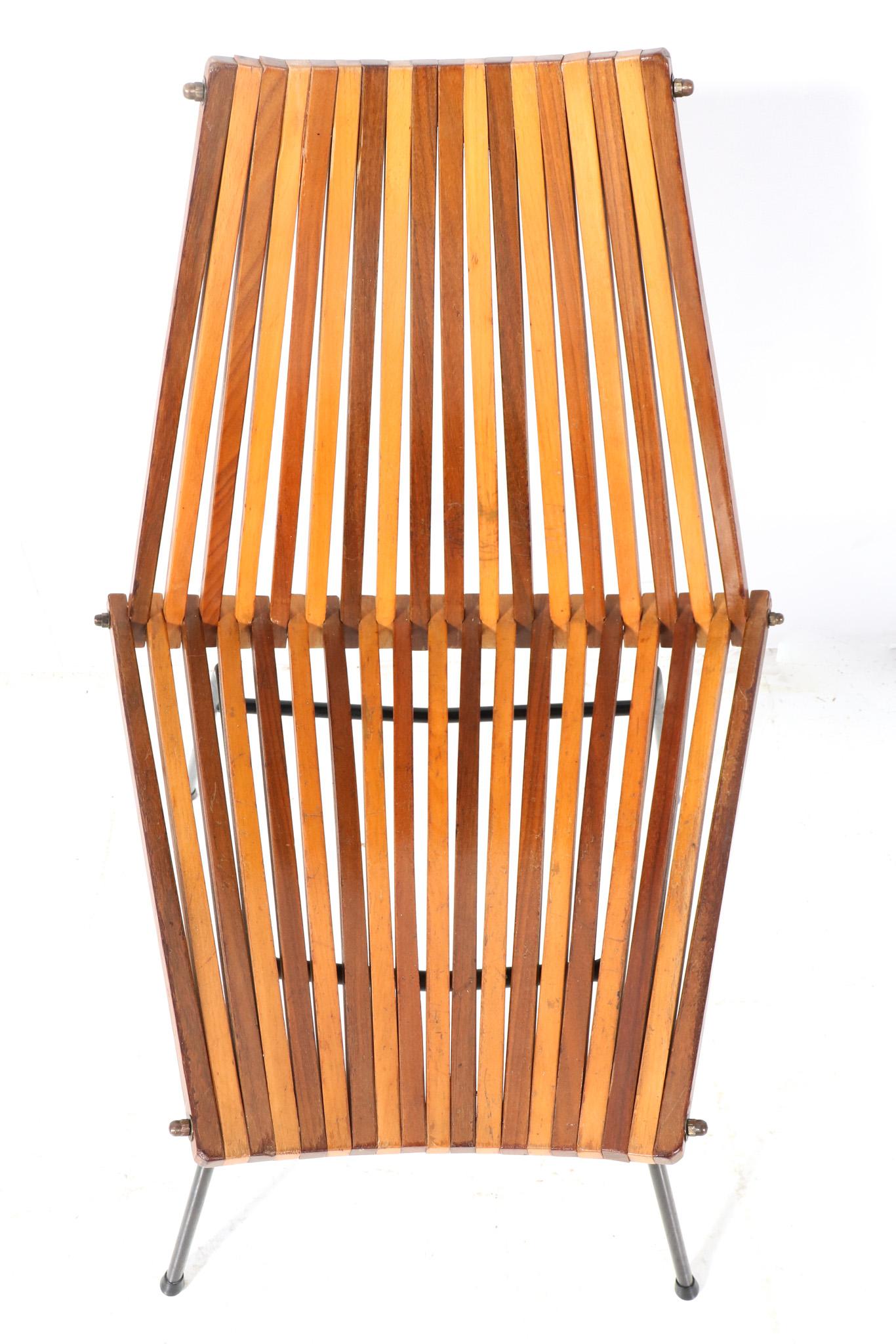 Metal Mid-Century Modern Model 218 Side Chair by Dirk van Sliedregt for Rohé, 1961 For Sale