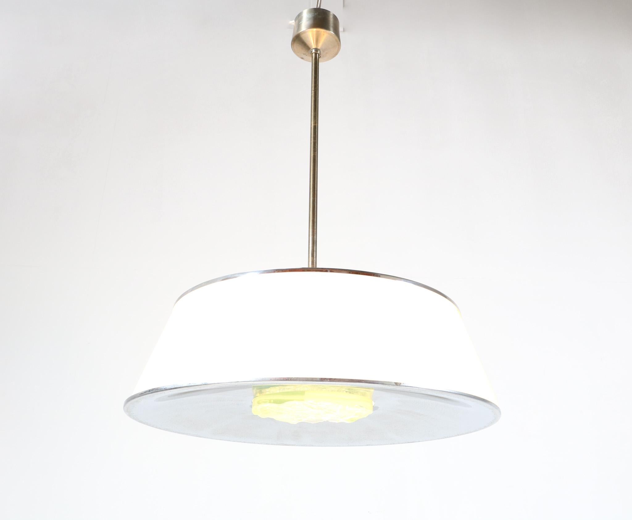 Polished Mid-Century Modern Model 2364 Pendant Lamp by Max Ingrand for Fontana Arte For Sale