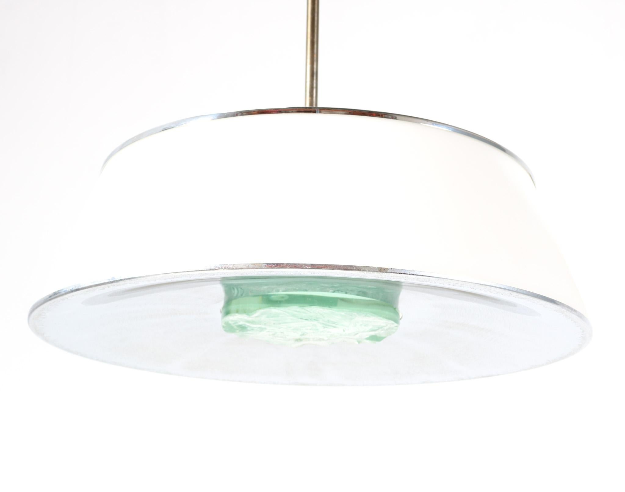 Brass Mid-Century Modern Model 2364 Pendant Lamp by Max Ingrand for Fontana Arte For Sale