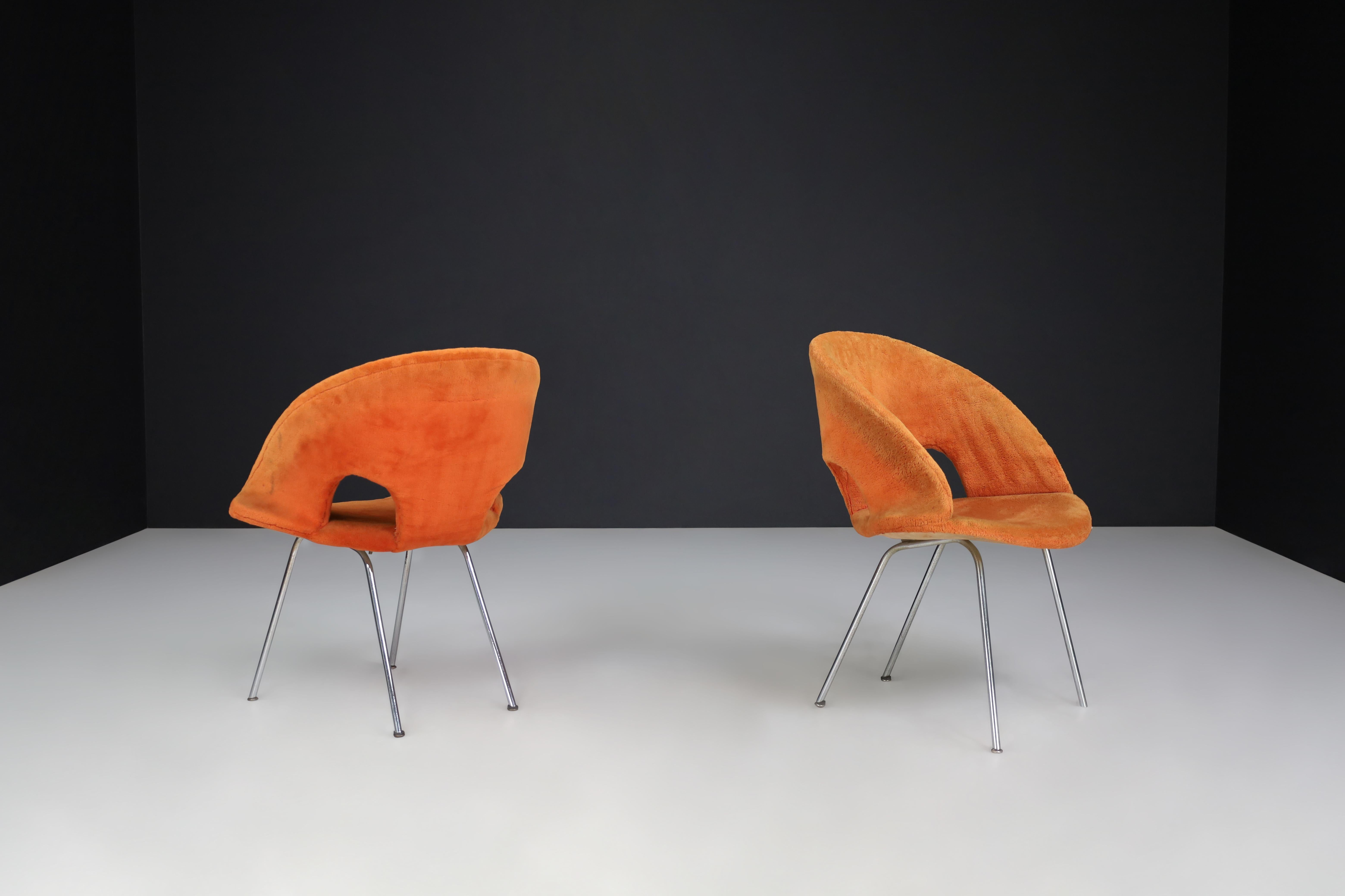 Mid Century Modern Model 350 Chairs By Arno Votteler For Walter Knoll  Germany  In Good Condition For Sale In Almelo, NL
