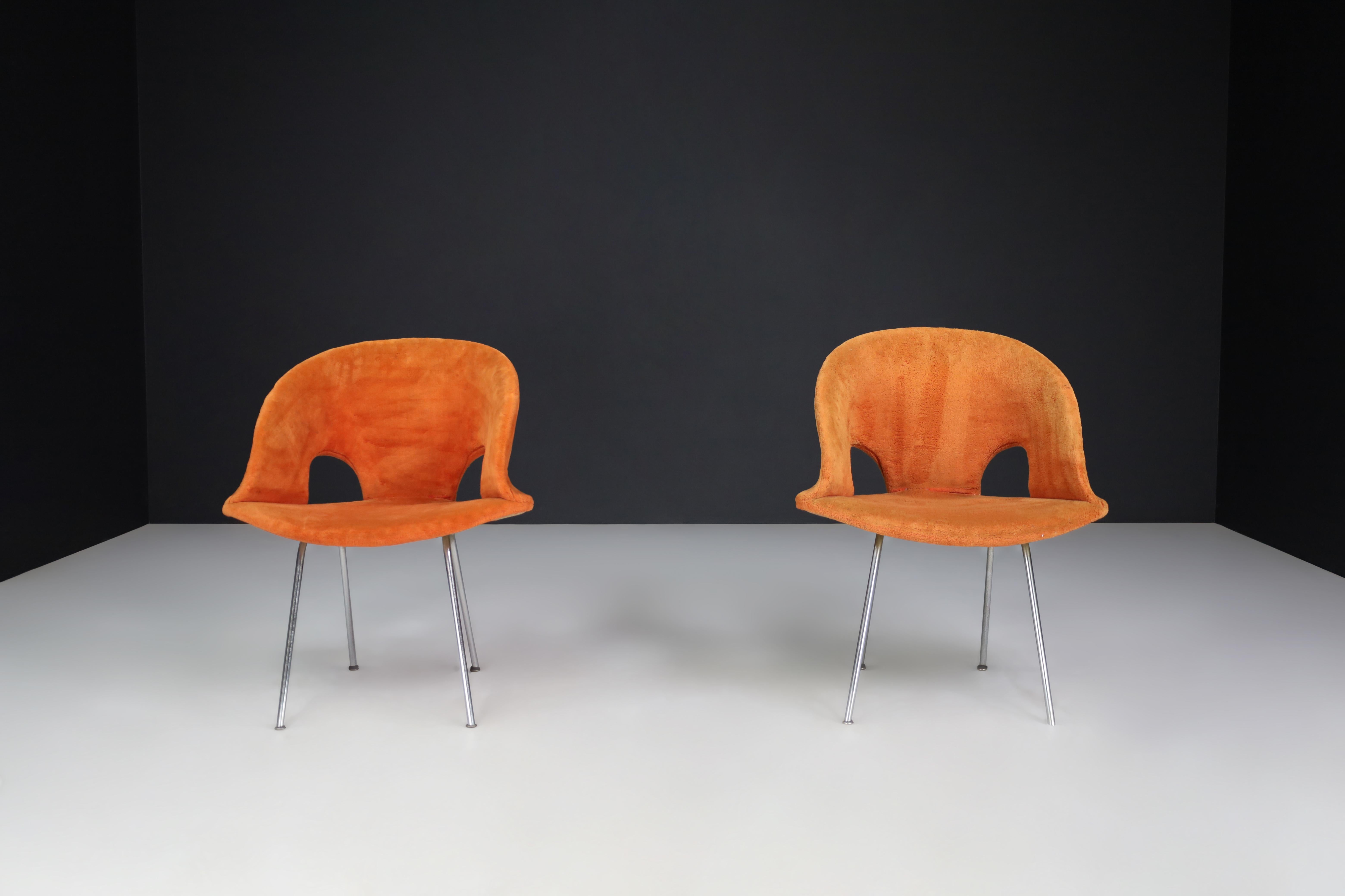 Mid Century Modern Model 350 Chairs By Arno Votteler For Walter Knoll  Germany For Sale 1