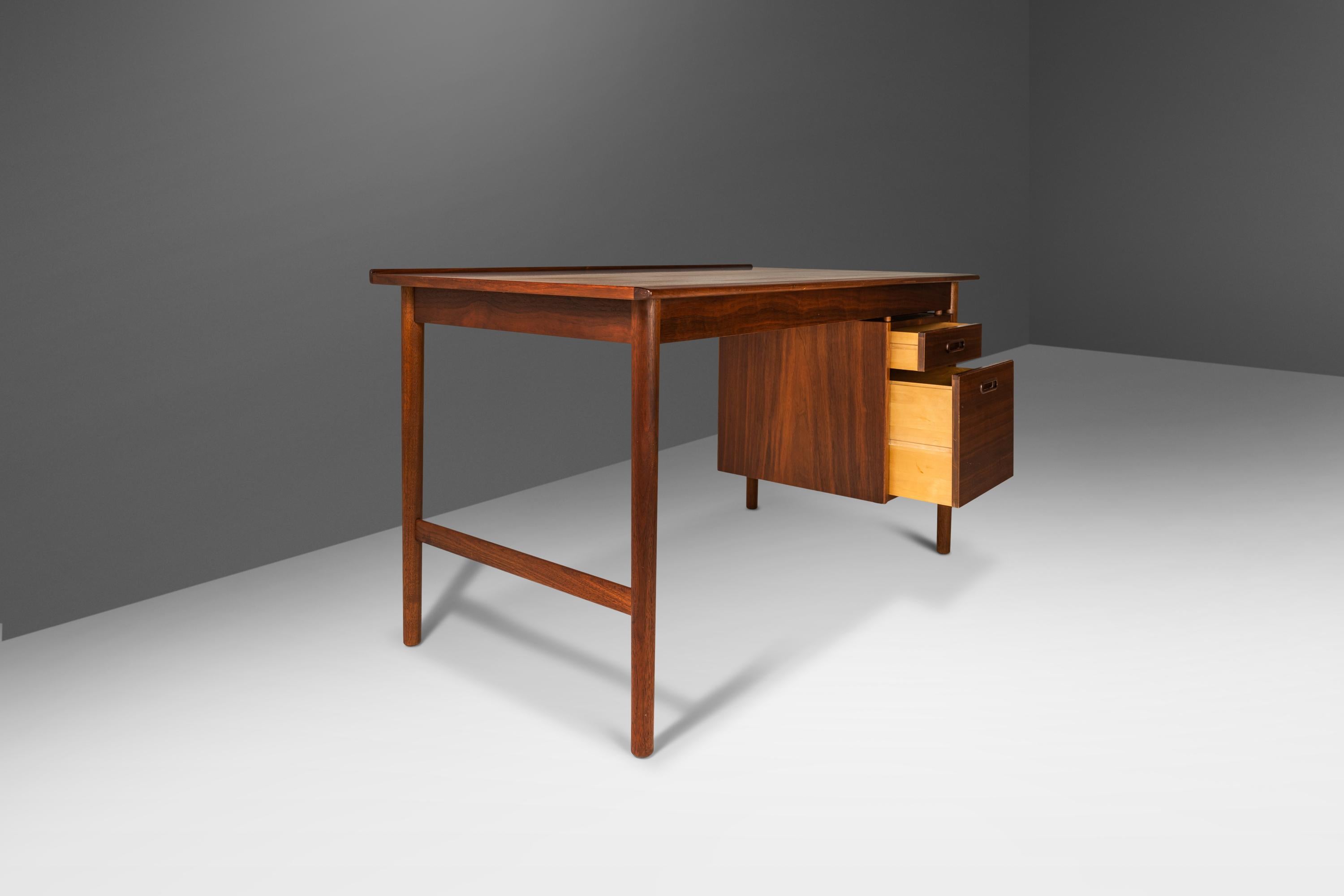 Scandinavian Modern Mid Century Modern Model 541 Walnut Writer's Desk by Folke Ohlsson for DUX 1960s
