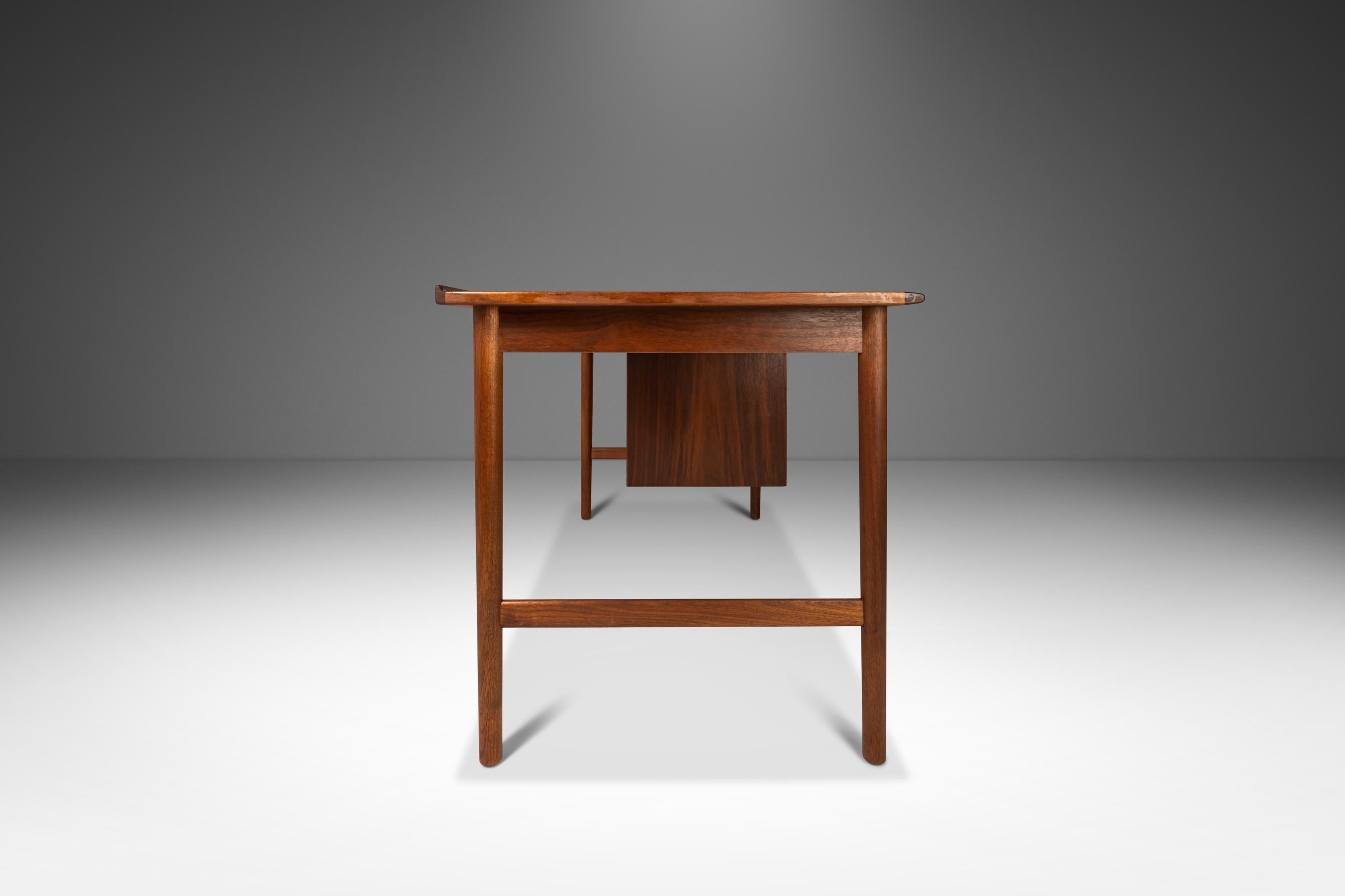 Swedish Mid Century Modern Model 541 Walnut Writer's Desk by Folke Ohlsson for DUX 1960s