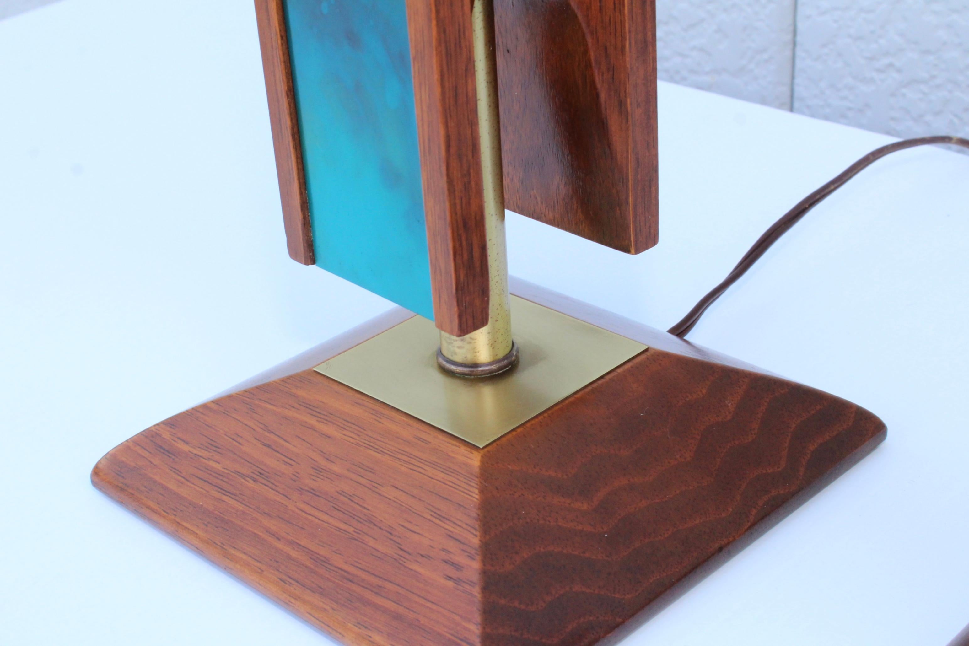 Mid-Century Modern Modeline Walnut Table Lamps 8