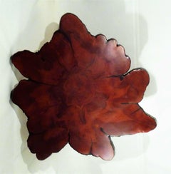 Mid-Century Modern Modernist Redwood Free Live Edge Hairpin Coffee Table