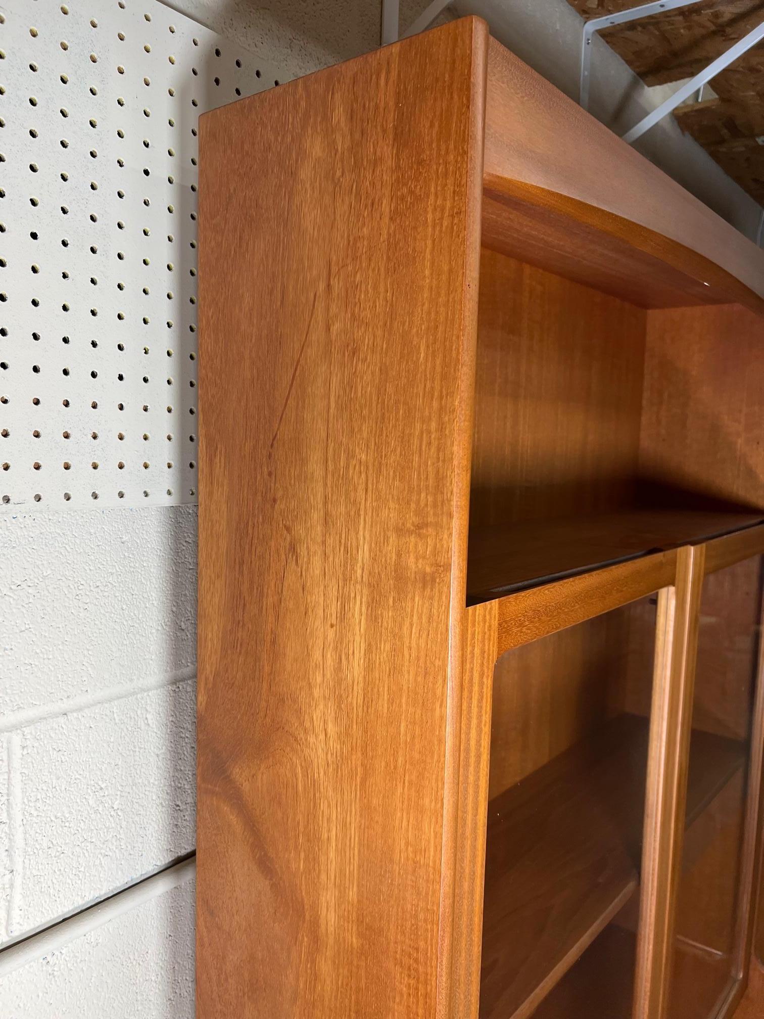 Mid Century  Modern Modular 4 Part Teak Wall Unit Bookcase Display Cabinet161 9