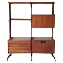 Modulares Bücherregal aus Teakholz, hergestellt von Selex Padova, Moderne der Mitte des Jahrhunderts
