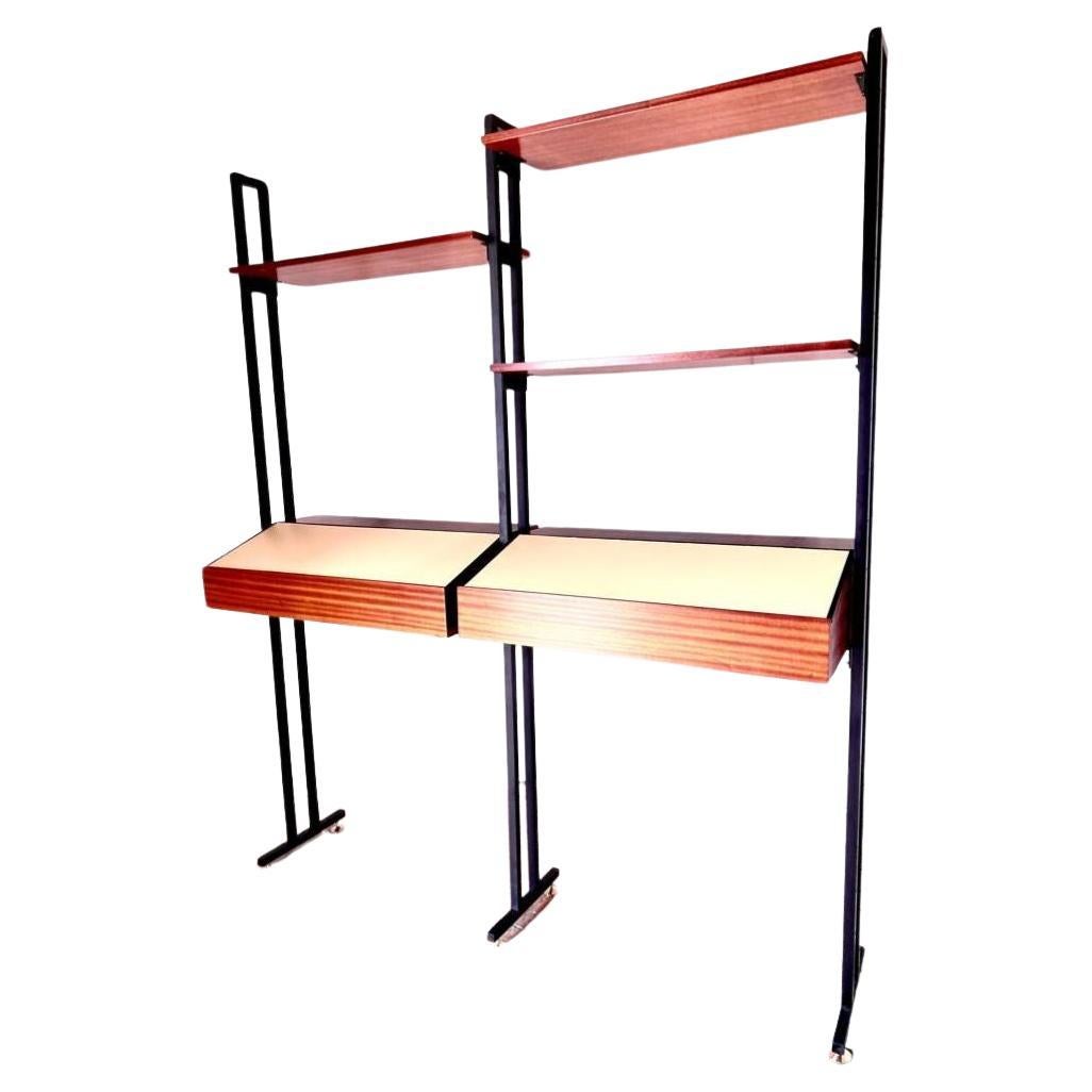 Mid-Century Modern Midcentury Italian Modular Bookshelf with Unusual Drawers, Italy For Sale
