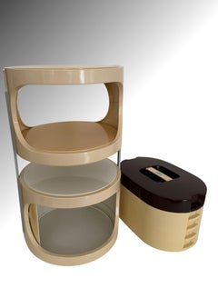 Mid-Century Modern Modular Cabinet and Picnic Tray Box by INSULEX England 1970s