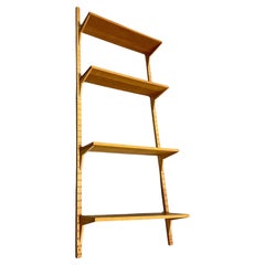 Mid Century MODERN Modular CADO Hanging Wall Shelving in Light Oak, c. 1960's