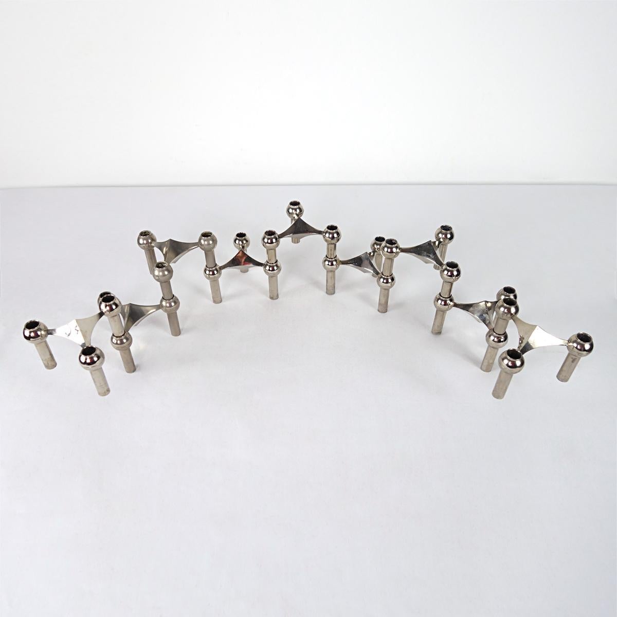 Mid-20th Century Mid-Century Modern Modular Candleholders '9X' by Caesar Stoffi for BMF Nagel