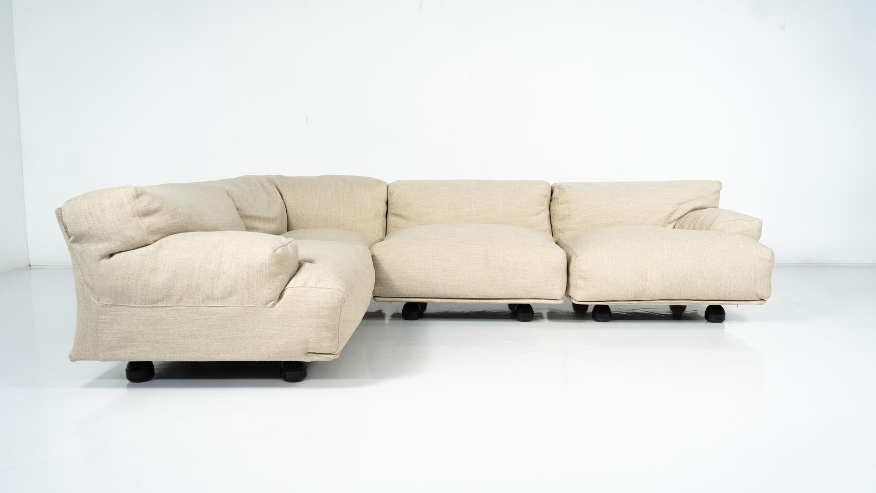 Divano modulare Fiandra di metà secolo di Vico Magistretti, Cassina, Italia, anni '70