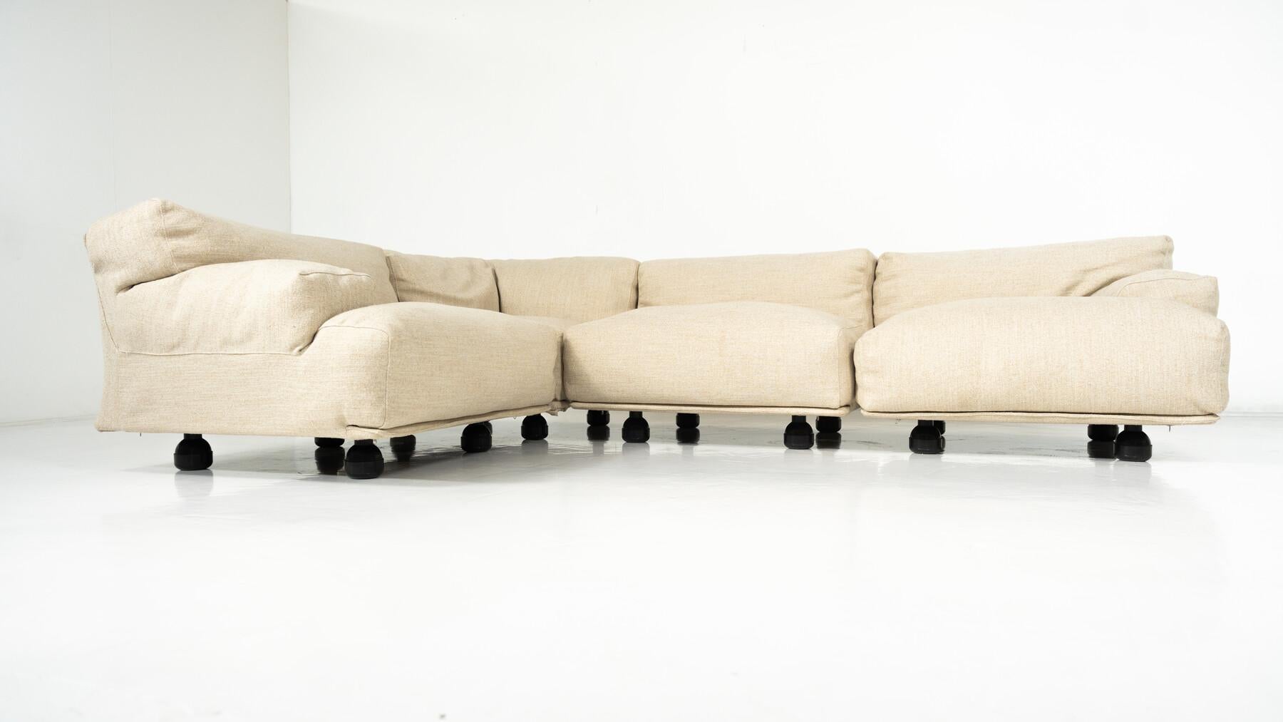 Divano modulare Fiandra della metà del secolo scorso di Vico Magistretti, Cassina, anni '70 In condizioni buone a Brussels, BE