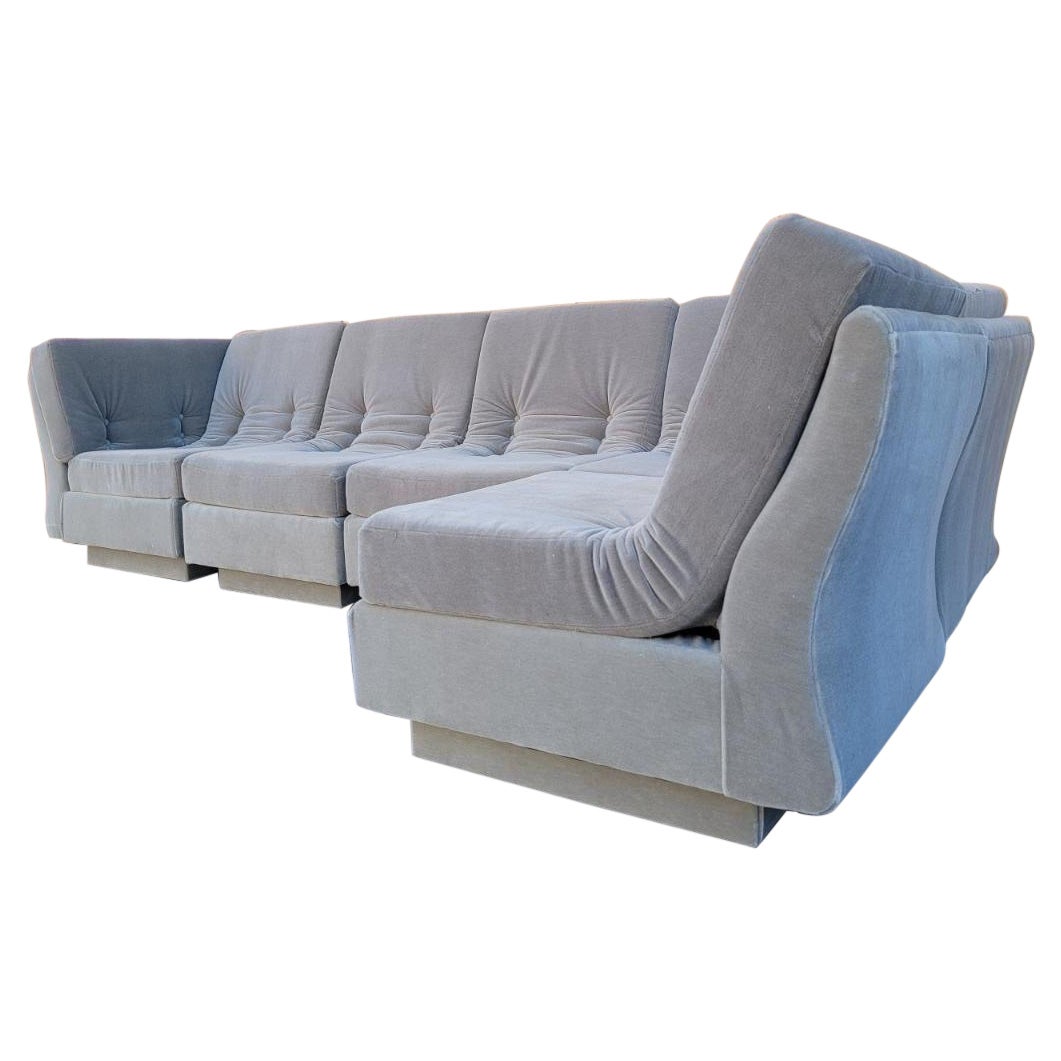 Mid-Century Modern Modular Sectional Sofa by Pierre Cardin, 5 Pieces