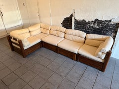 Mid Century Modern Modular Sectional sofa with ottoman by Broyhill Lenoir