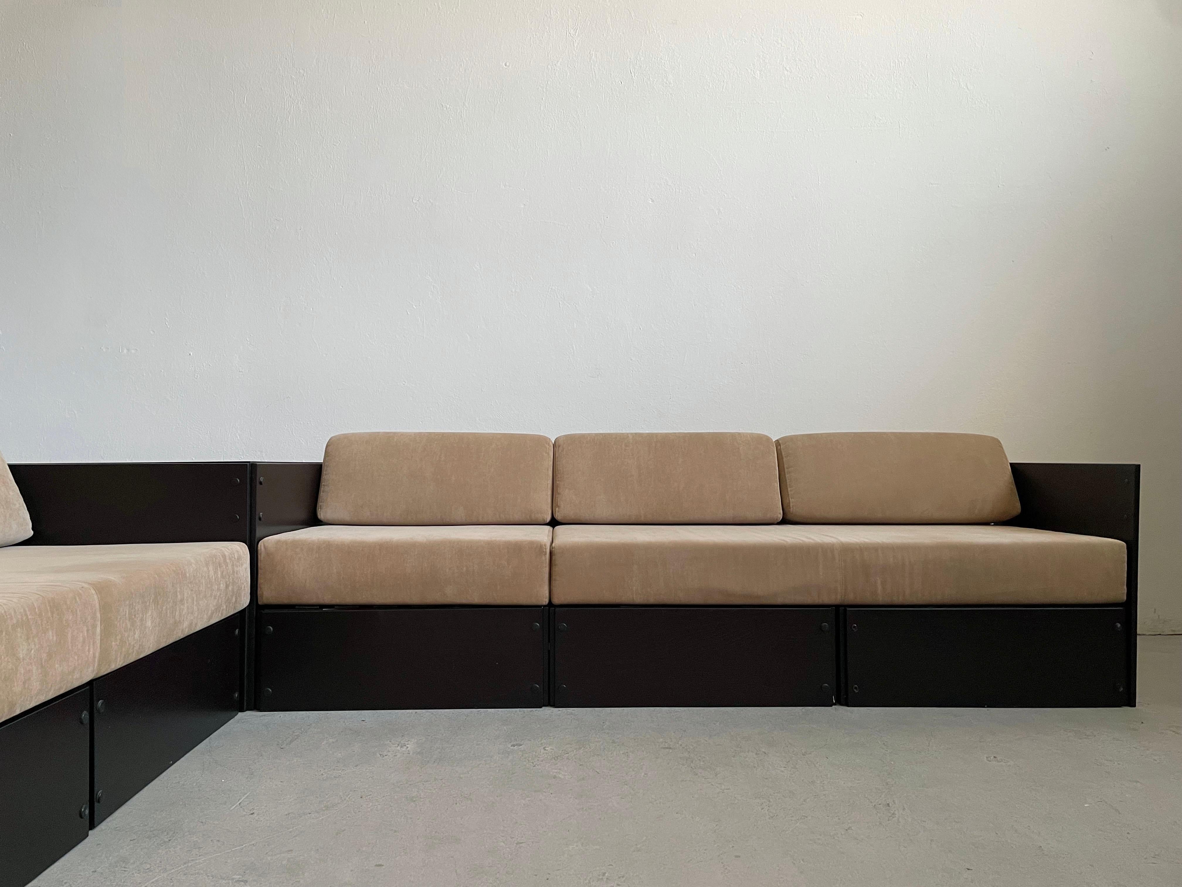 Fabric Mid-Century Modern Modular Sofa by Rolf Heide for ICF, 1970s For Sale