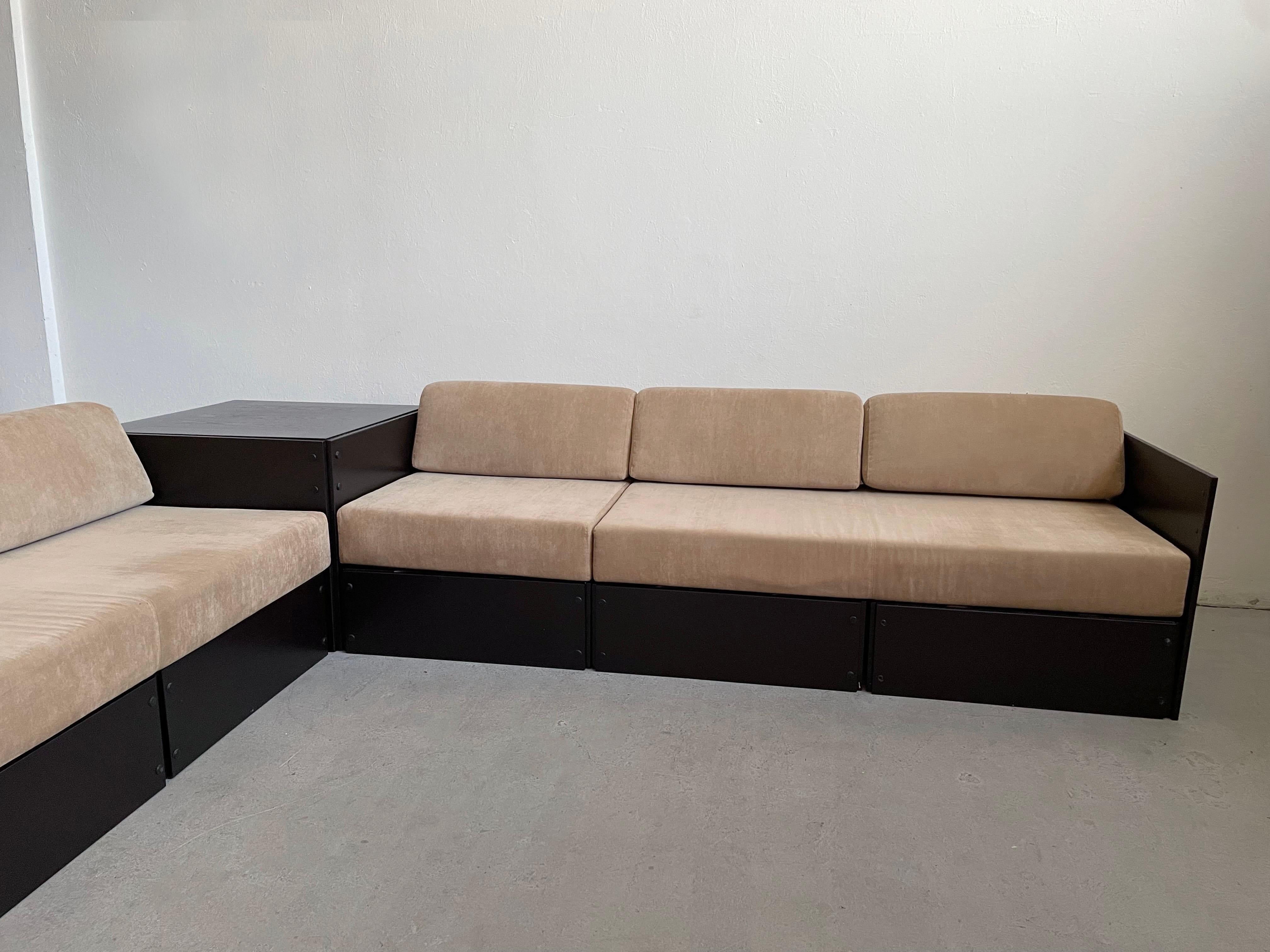 Fabric Mid-Century Modern Modular Sofa by Rolf Heide for ICF, 1970s For Sale