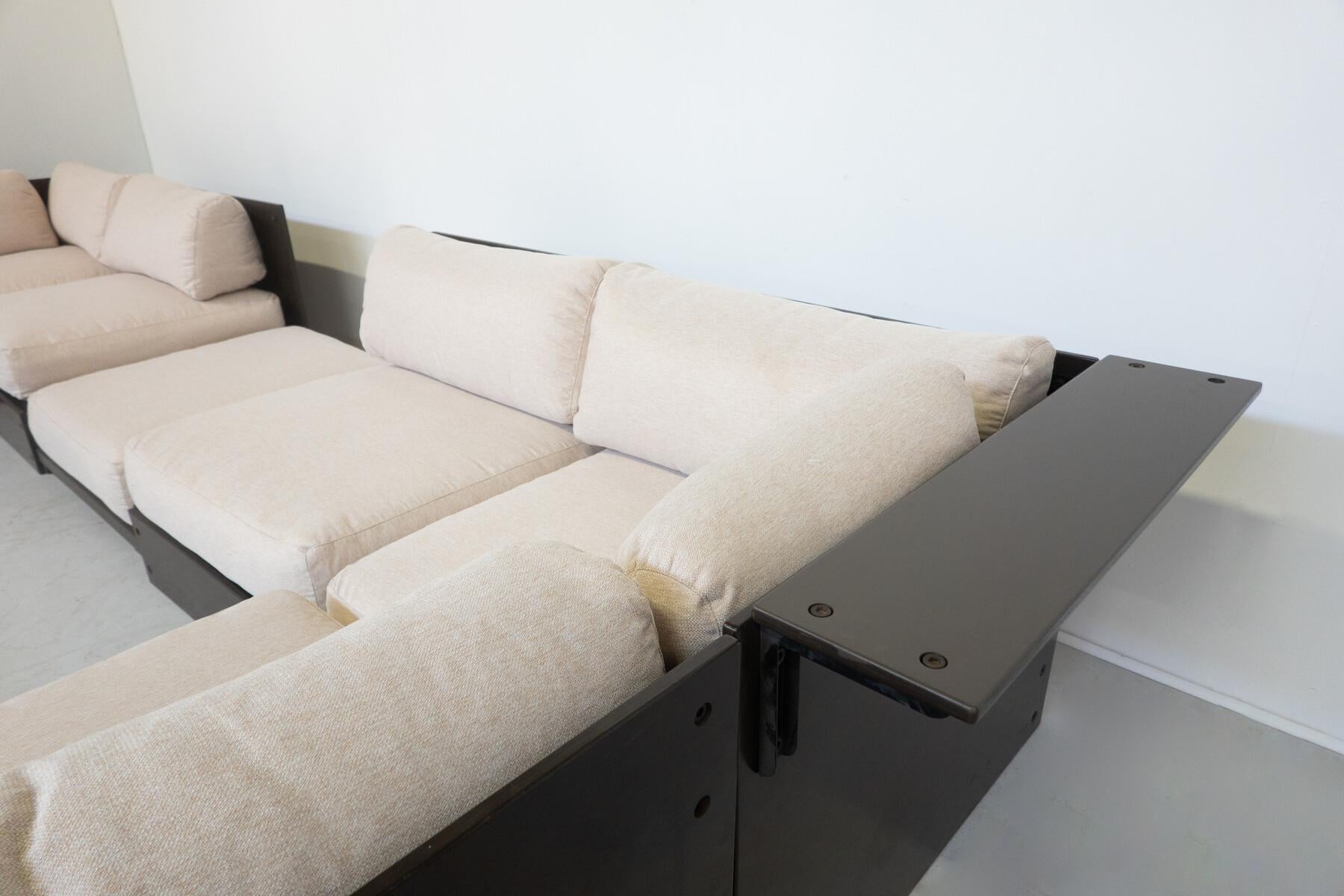 Mid-Century Modern Modular Sofa by Rolf Heide for ICF, 1970s - New Upholstery In Good Condition For Sale In Brussels, BE