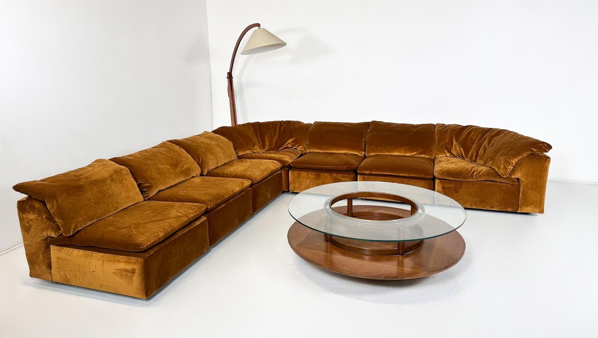 Mid-Century Modern Modular Sofa, Italy 1960s - New Upholstery For Sale 1