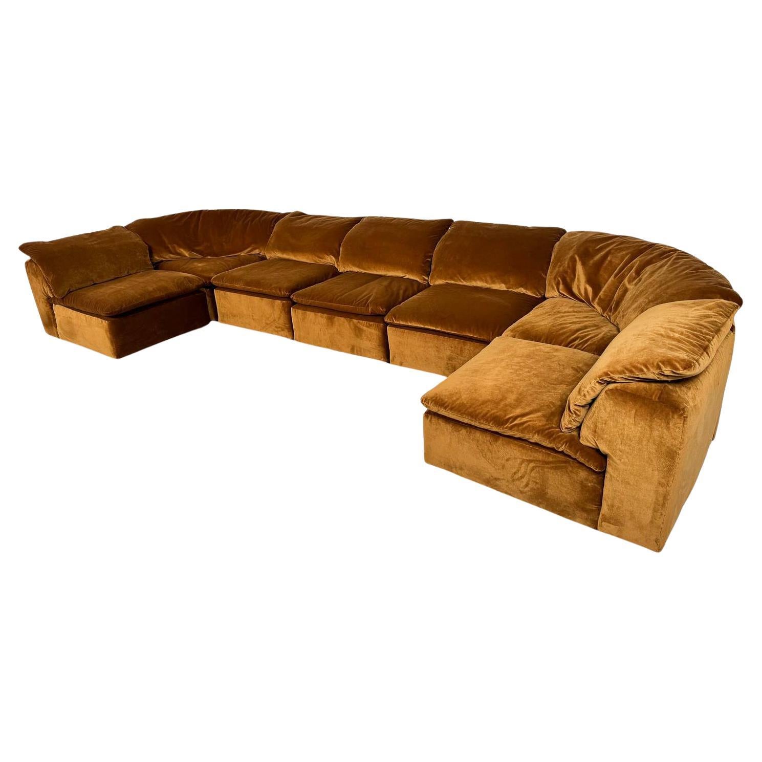 Mid-Century Modern Modular Sofa, Italy 1960s - New Upholstery