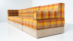 Mid-Century Modern Modular Sofa, Original Fabric, 1970s