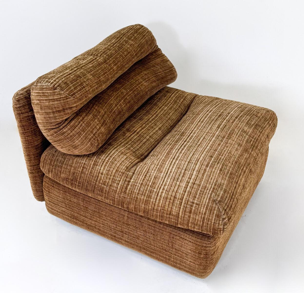 European Mid-Century Modern Modular Sofa with Side Tables, 1970s For Sale