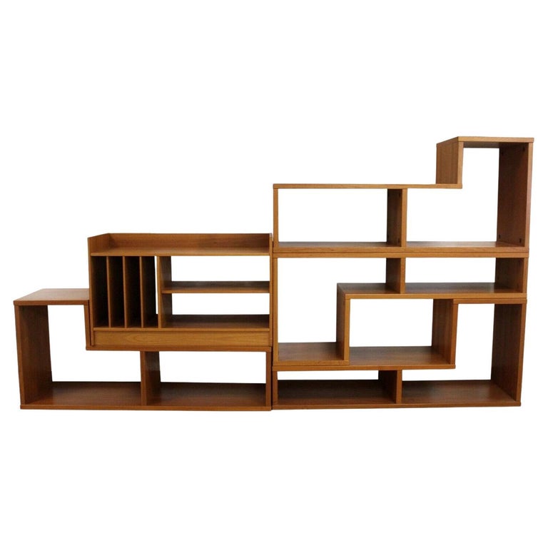 MidCentury Modern Modular Teak Display Shelving Units at 1stDibs