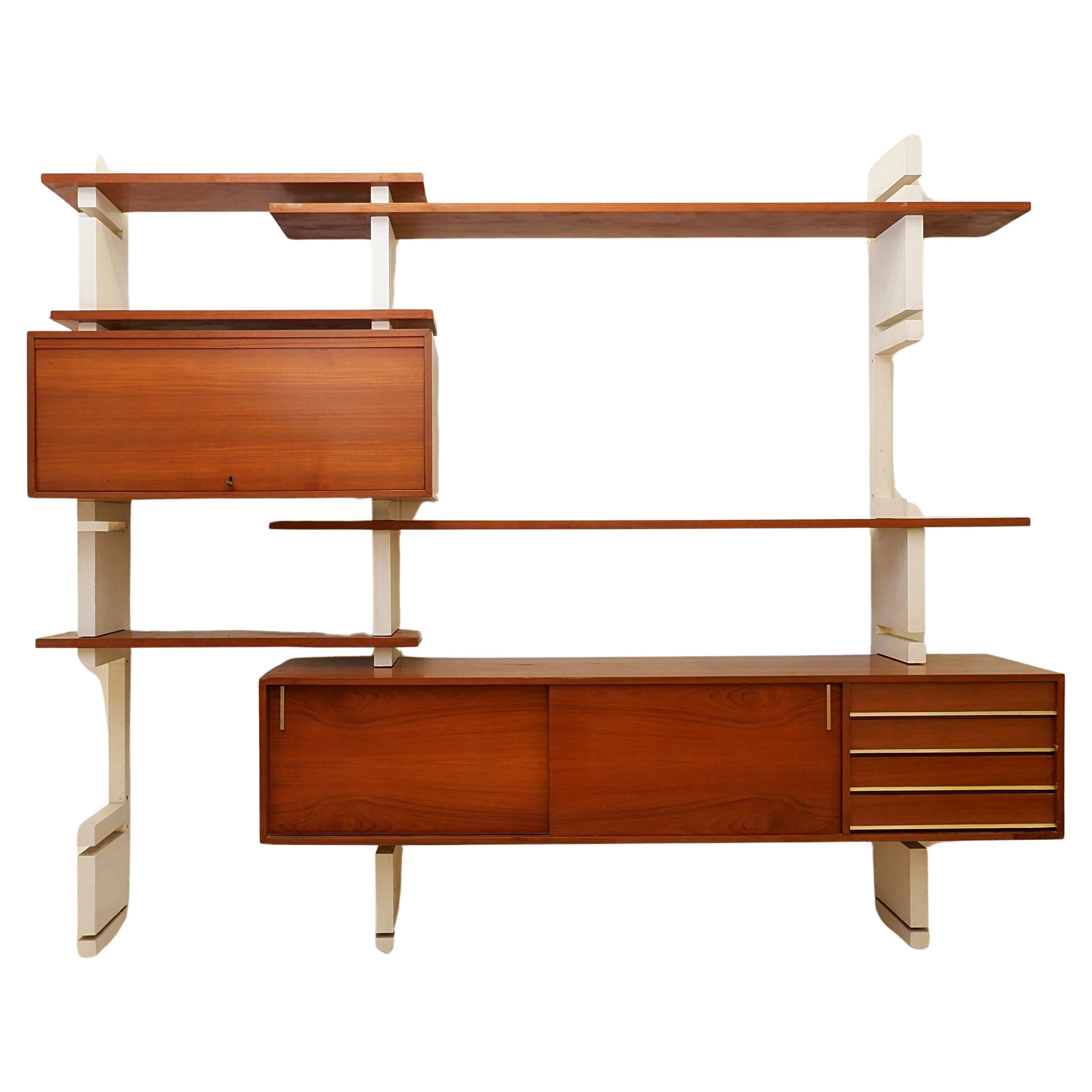 Mid-Century Modern Modular Wall unit "Extenso" by Amma Torino, Italy, 1960's For Sale