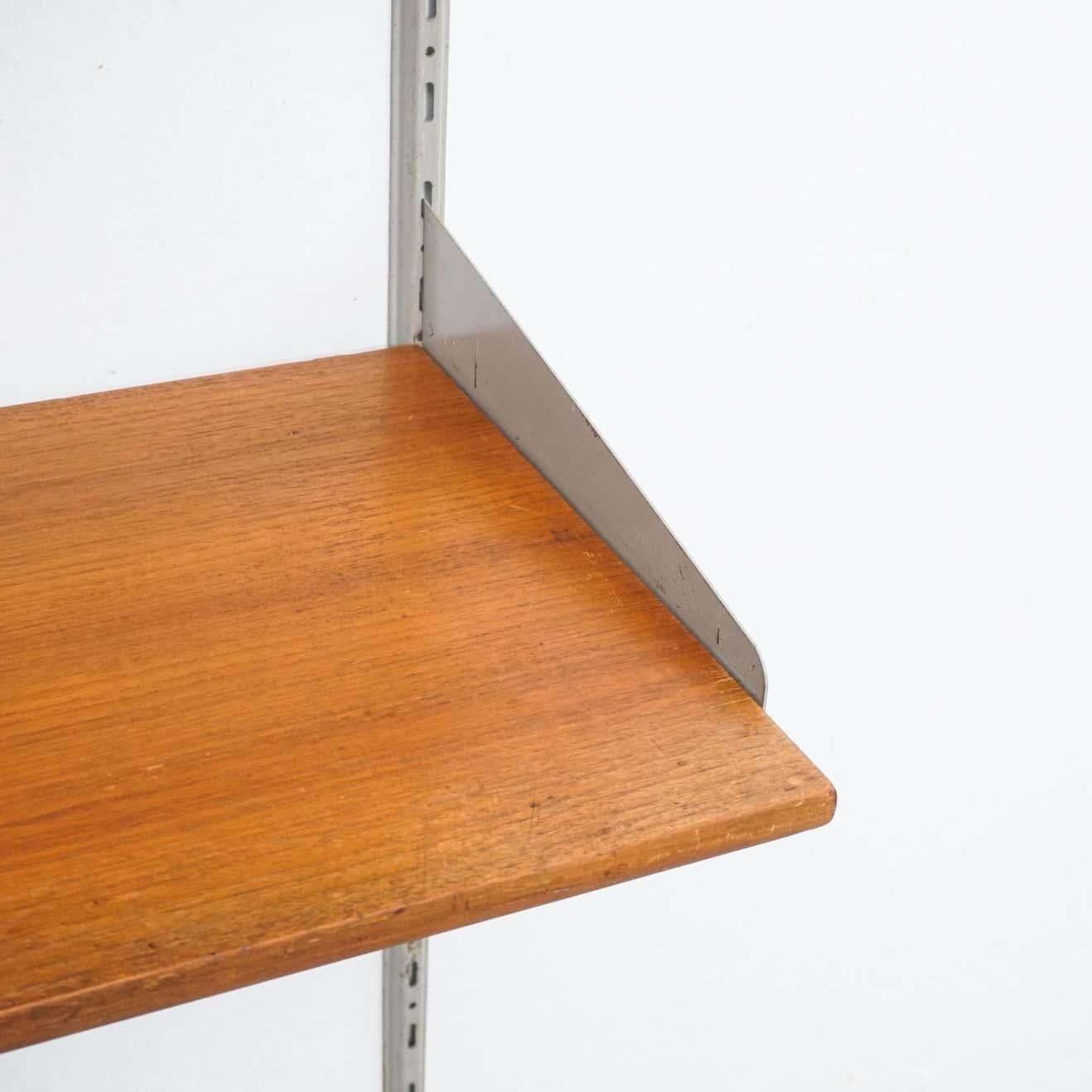 Estante modular de madera y metal moderno de mediados de siglo, hacia 1960 en venta 9