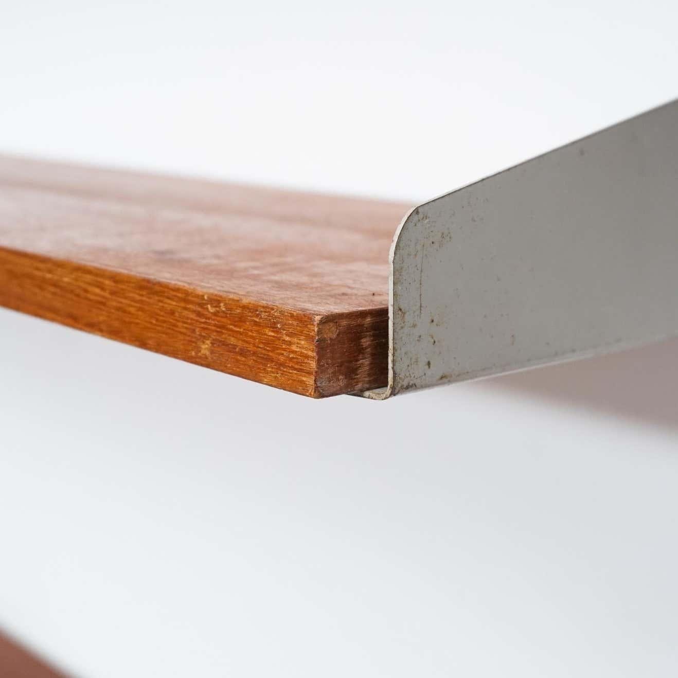 Estante modular de madera y metal moderno de mediados de siglo, hacia 1960 en venta 12