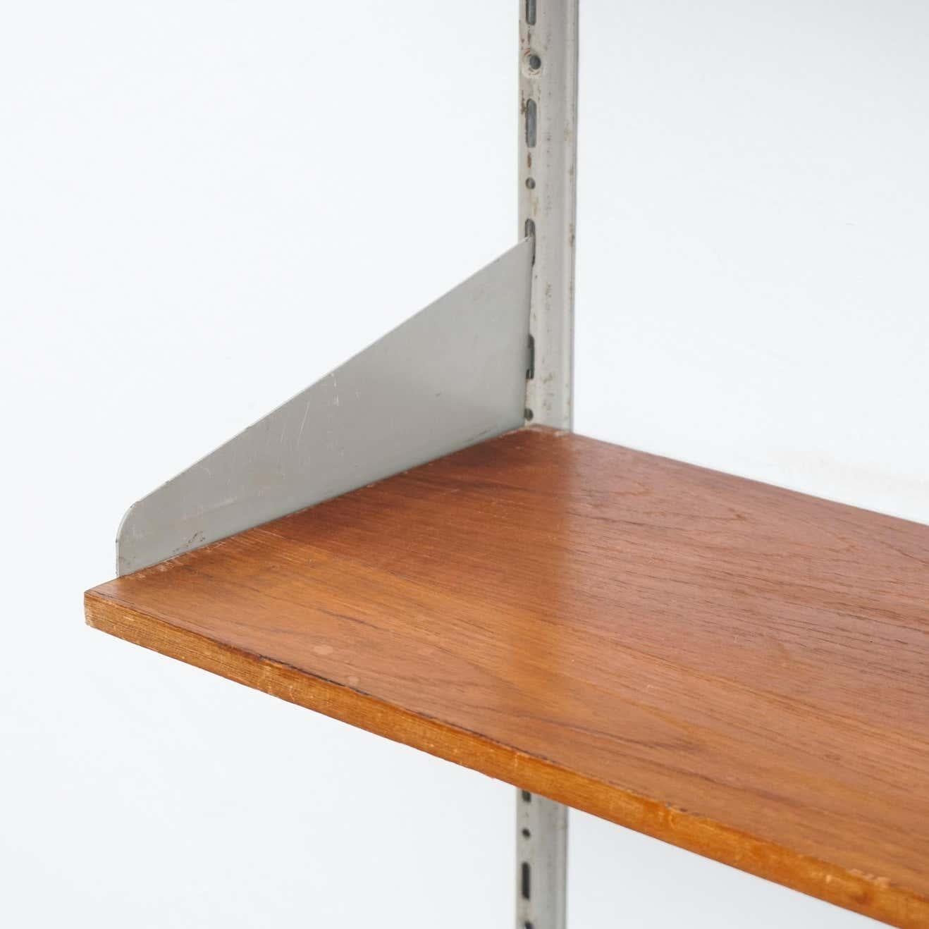 Other Mid-Century Modern Modular Wood and Metal Shelve, circa 1960 For Sale