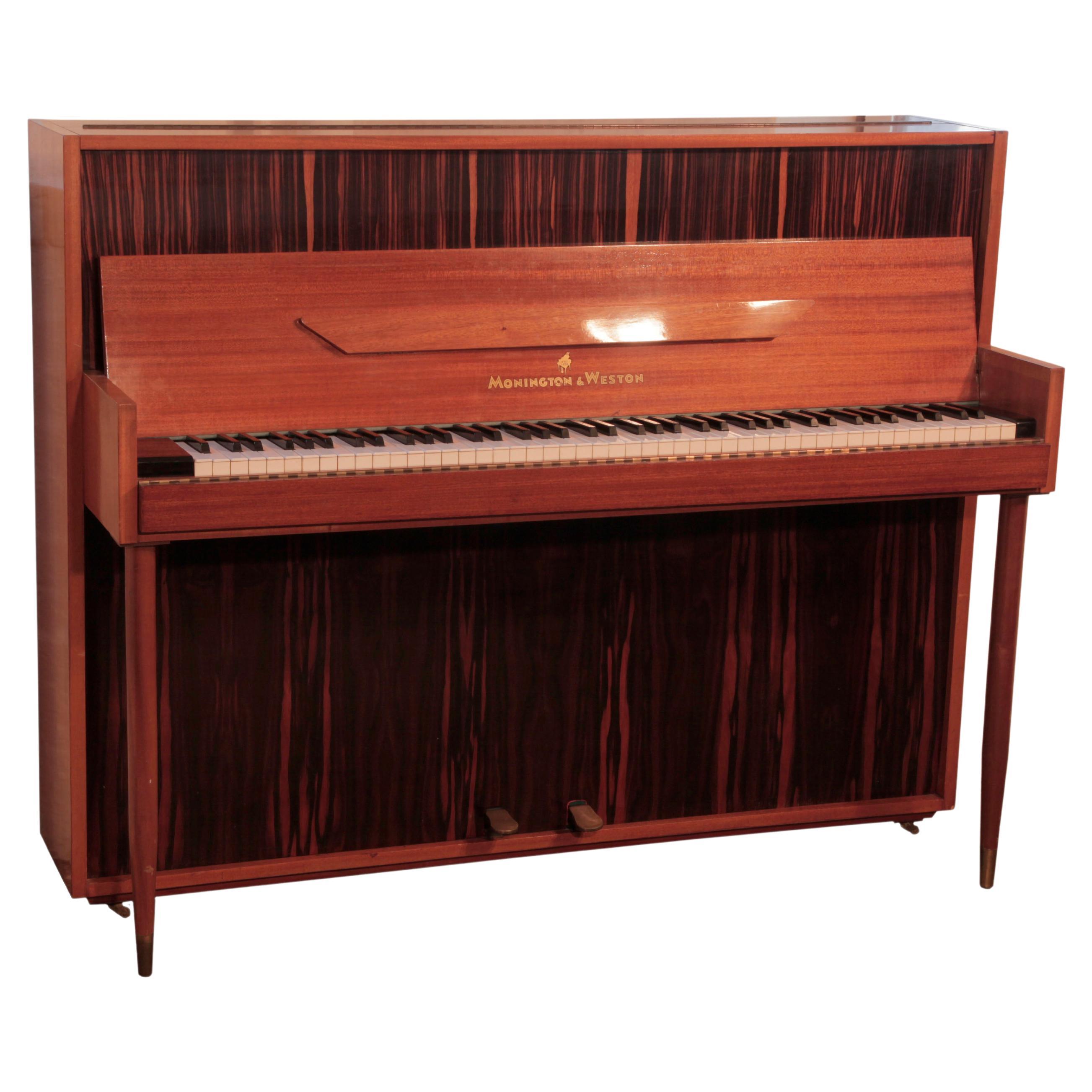 Mid-Century Modern Monington and Weston Piano in Mahogany and Macassar  Ebony For Sale at 1stDibs