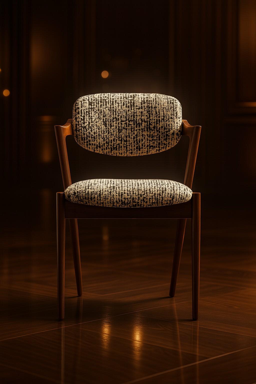 Hand-Crafted Mid-Century Modern Monochromatic Blue Lacquer & Velvet Dining Armchair For Sale