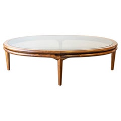 Monteverdi Young Couchtisch aus Rauchglas aus Nussbaumholz, Moderne der Mitte des Jahrhunderts