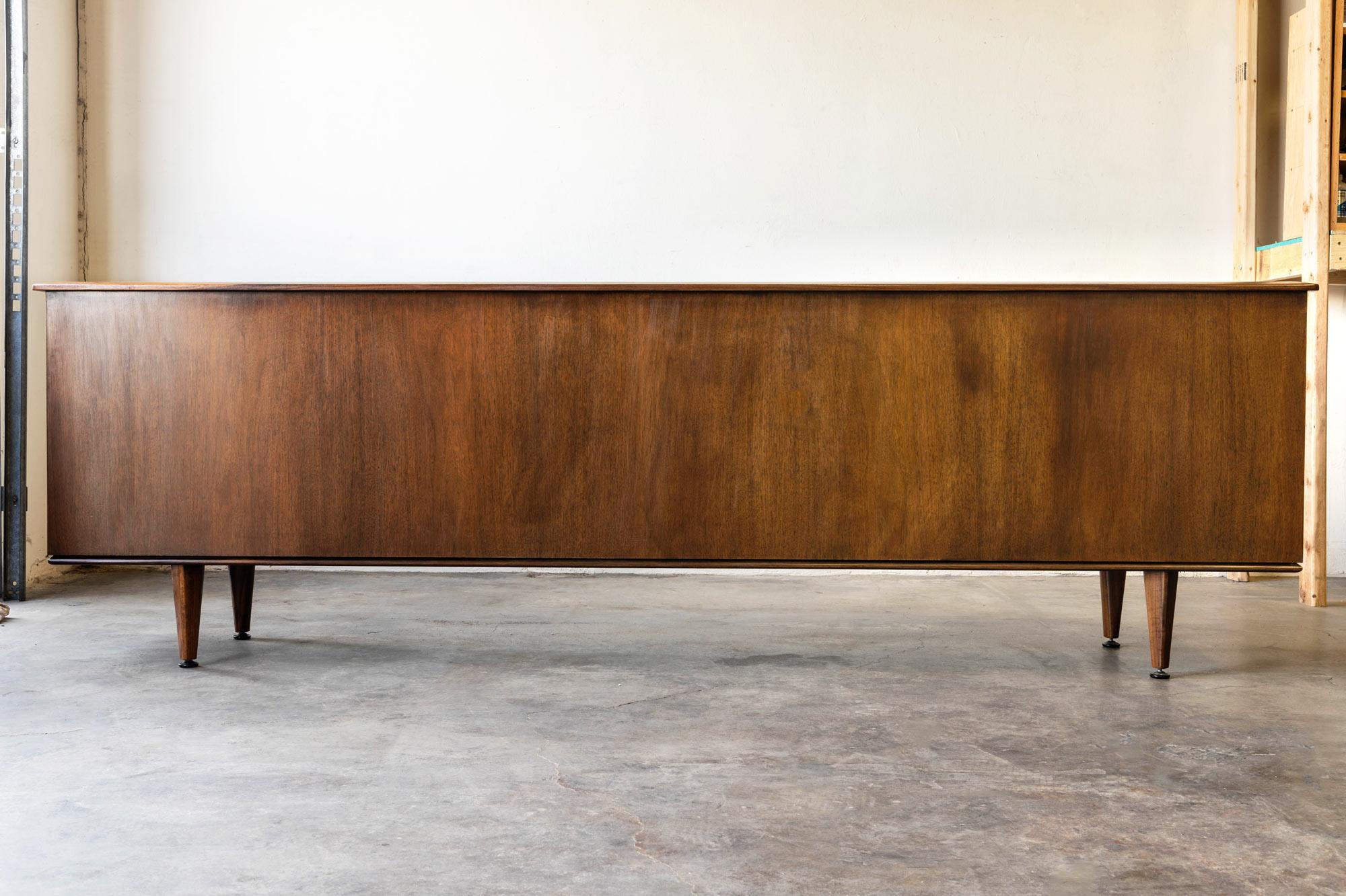 Mid-Century Modern Monteverdi Young Tambour Walnut Sideboard 12