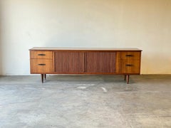 Mid-Century Modern Monteverdi Young Tambour Walnut Sideboard