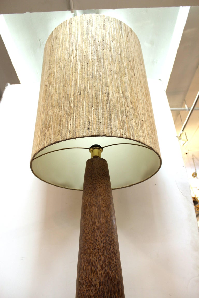 MidCentury Modern Monumental Floor Lamp with Large Shade at 1stdibs