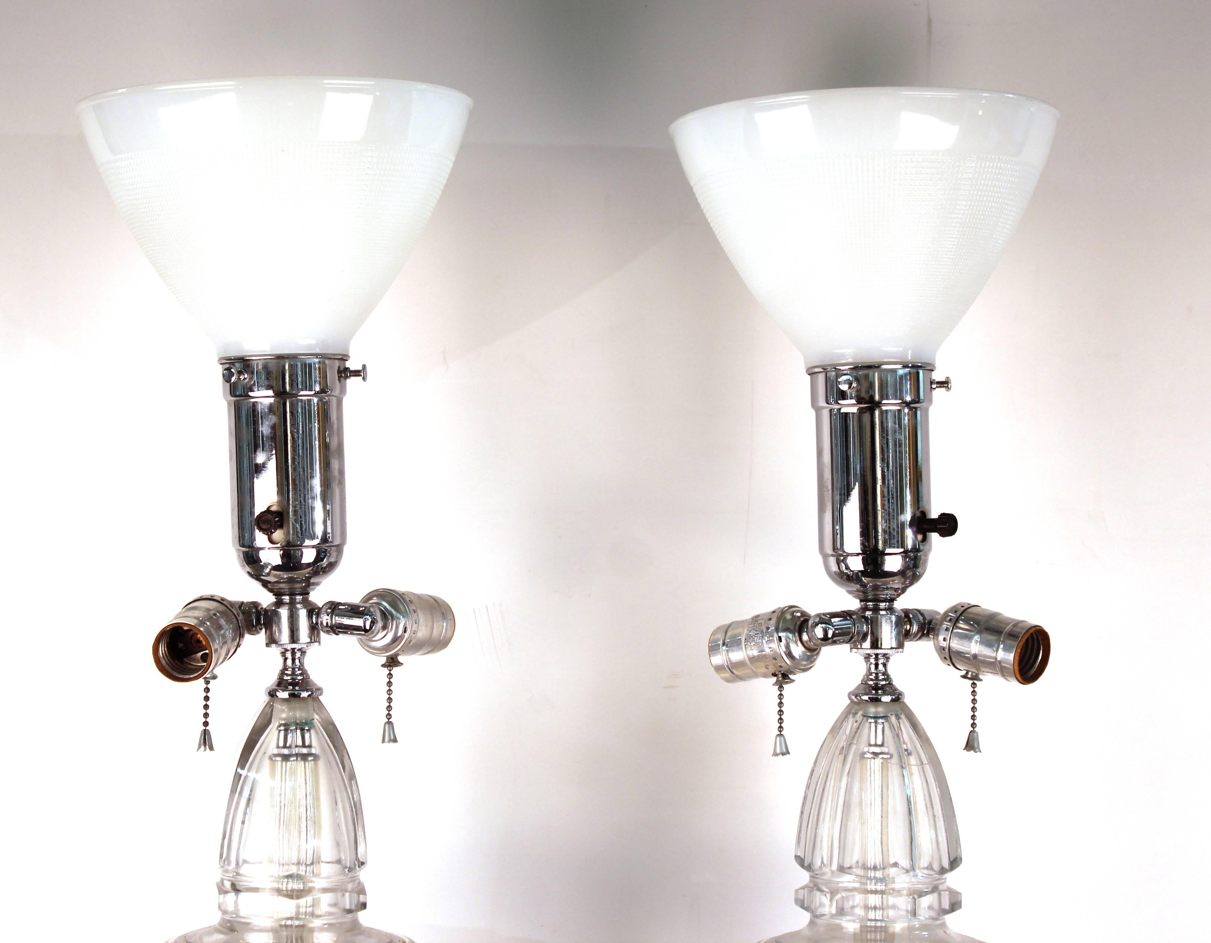 Mid-Century Modern Monumental Glass Table Lamps 1