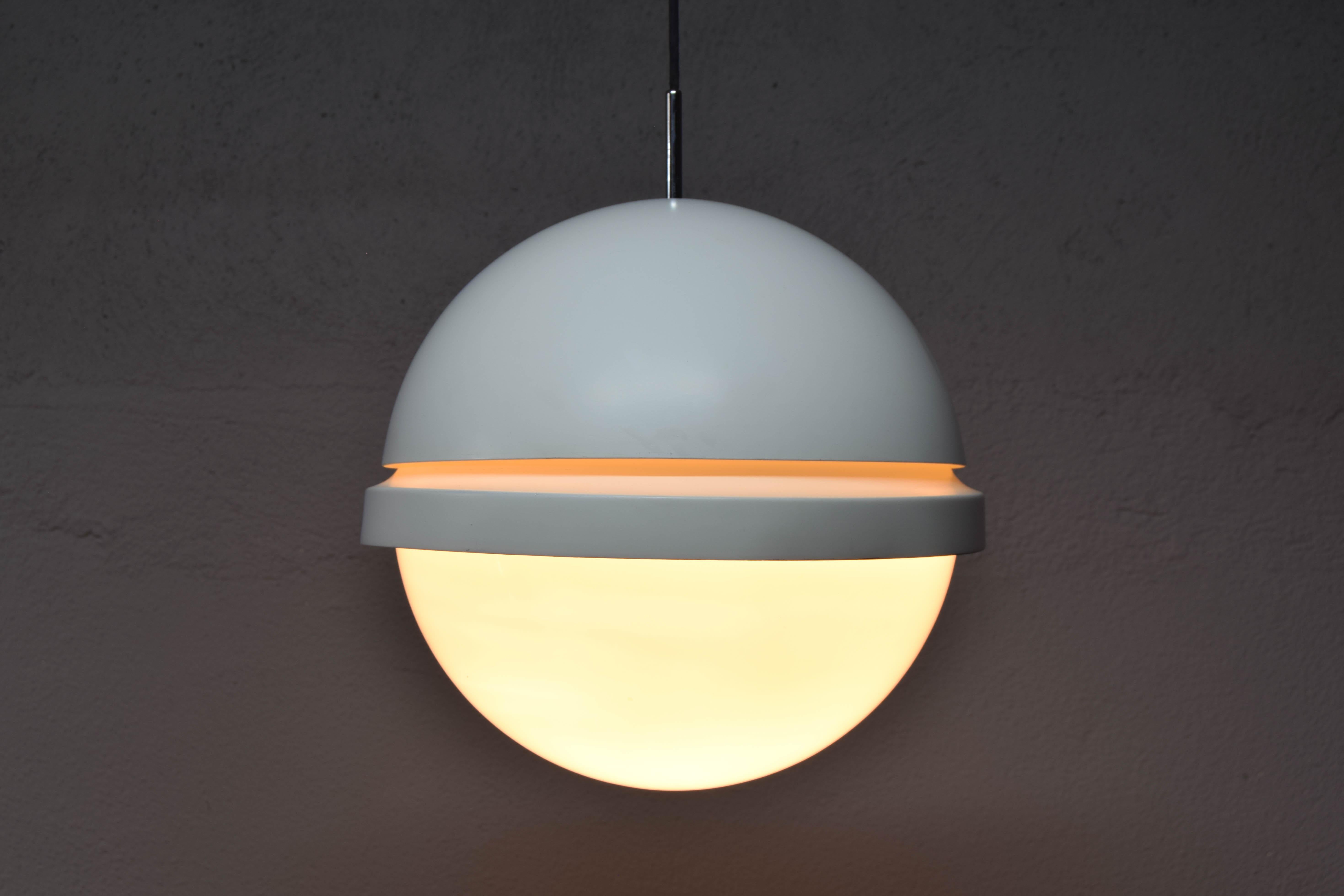 Mid-Century Modern Moon Ceiling Lamp by Andre Ricard for Metalarte Spain, 70s In Good Condition In Escalona, Toledo