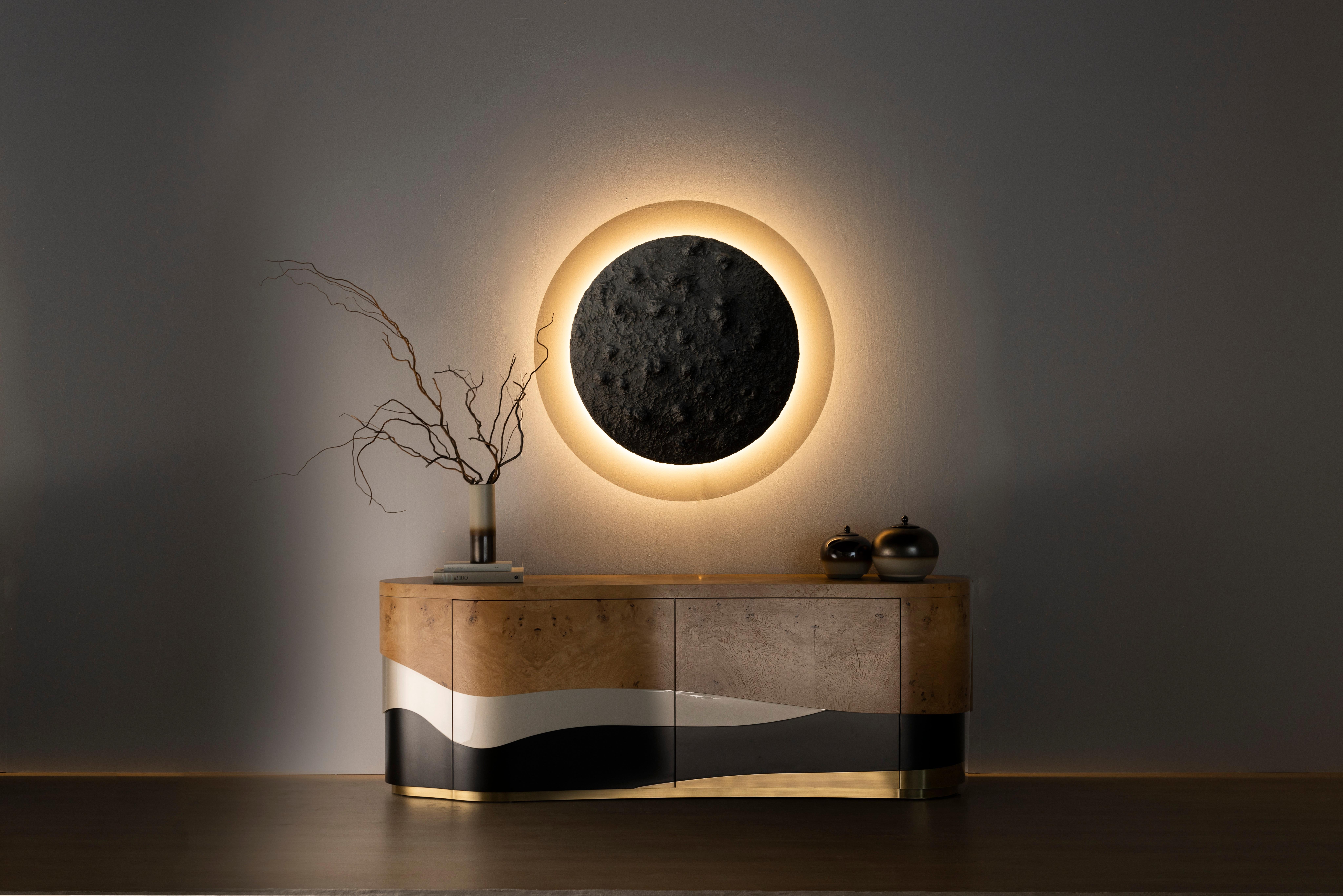 Portugais Pièce d'art mural Moon, légère, fabriquée à la main par Greenapple, milieu du siècle dernier en vente