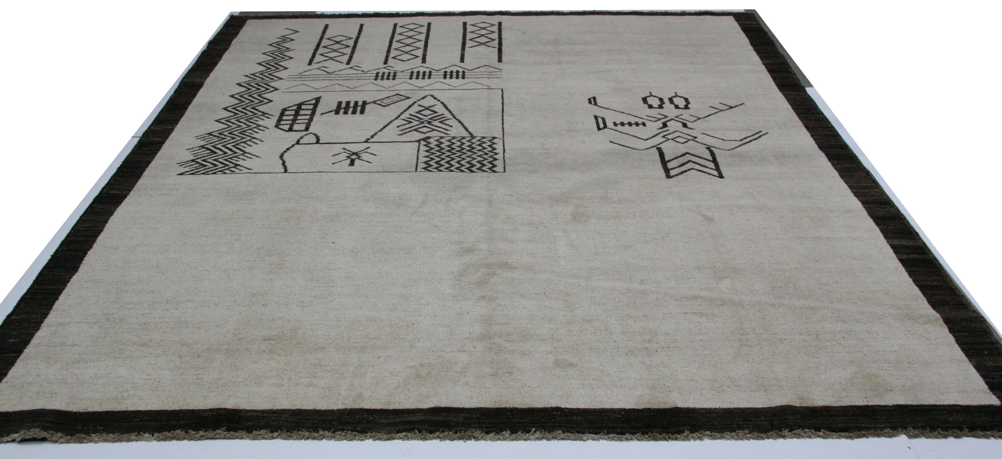 Mid-Century Modern Marokkanisches Design Teppich im Zustand „Neu“ im Angebot in Los Angeles, CA
