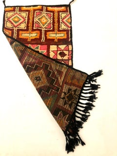 Mid-Century Modern Moroccan Handmade Weaving Wall Hanging